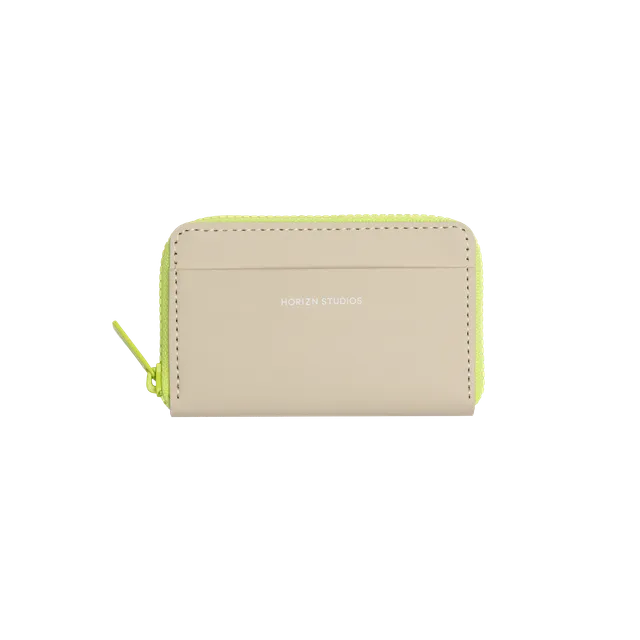 horizn-studios-wallet-sand-neon-yellow-vegane-minimalistische-brieftasche-aus-hi image 1