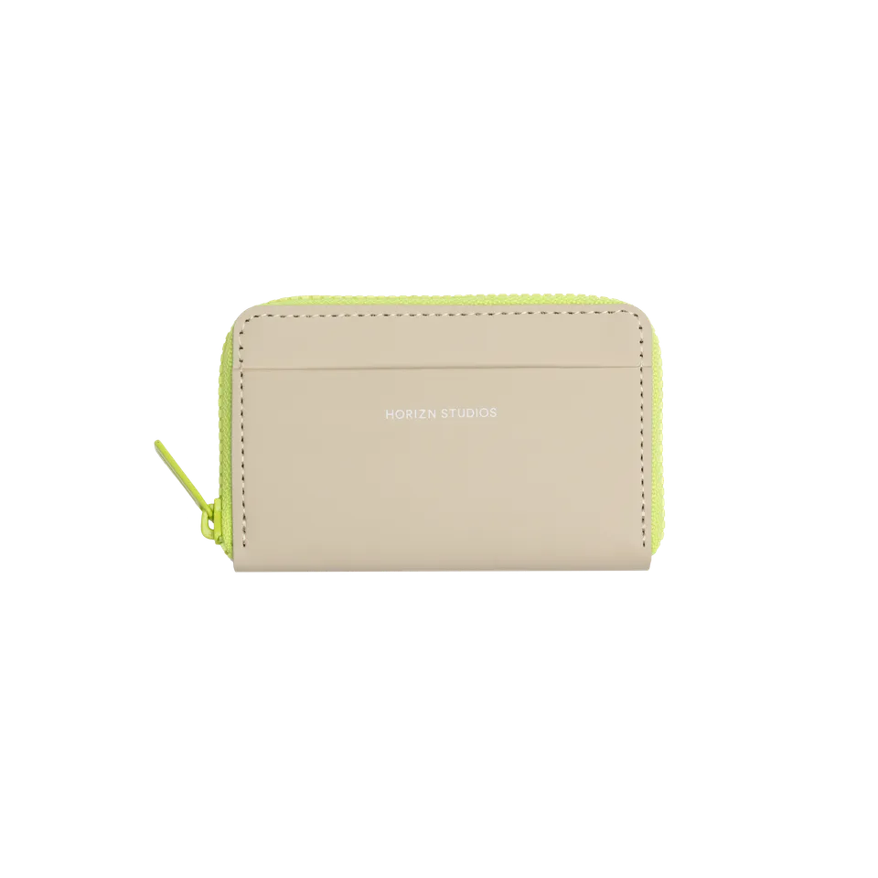 horizn-studios-wallet-sand-neon-yellow-vegane-minimalistische-brieftasche-aus-hi image 1