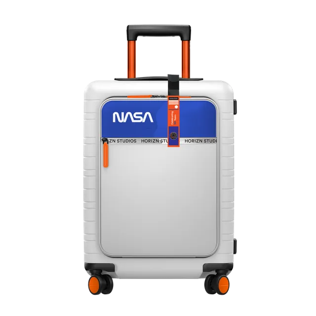 horizn-studios-m5-nasa-edition-cabin-trolley-white-nasa-blue-mit-fronttasche-55- image 1