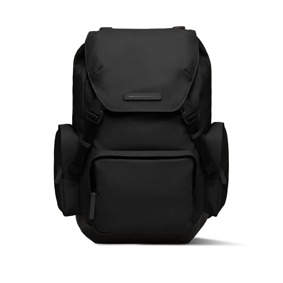 horizn-studios-sofo-backpack-travel-all-black-gewachstes-canvas image 1