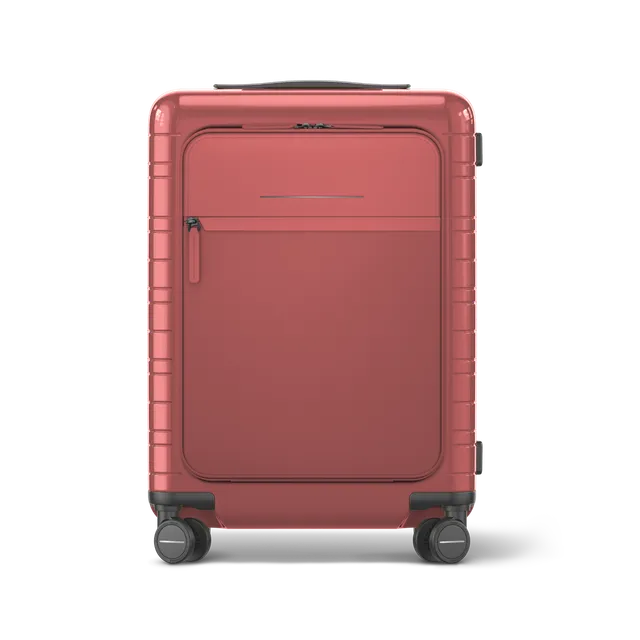 horizn-studios-m5-essential-cabin-koffer-mit-fronttasche-glossy-true-red-vegan-m image 1