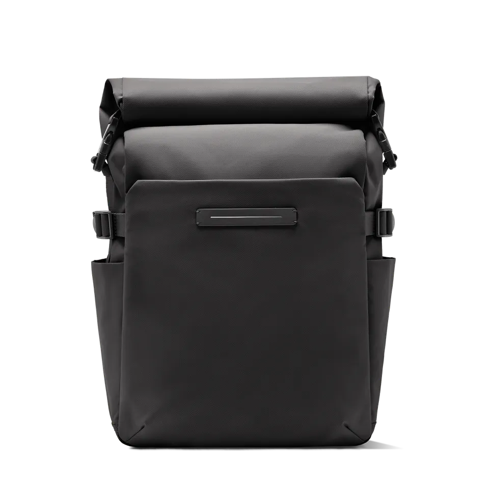 horizn-studios-shibuya-rolltop-backpack-all-black-recyceltes-nylon-leichter-ruck image 1