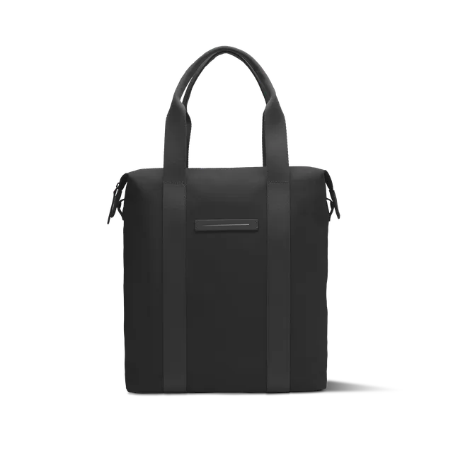 horizn-studios-sofo-vertical-tote-shopper-all-black-recyceltes-waxed-canvas image 1