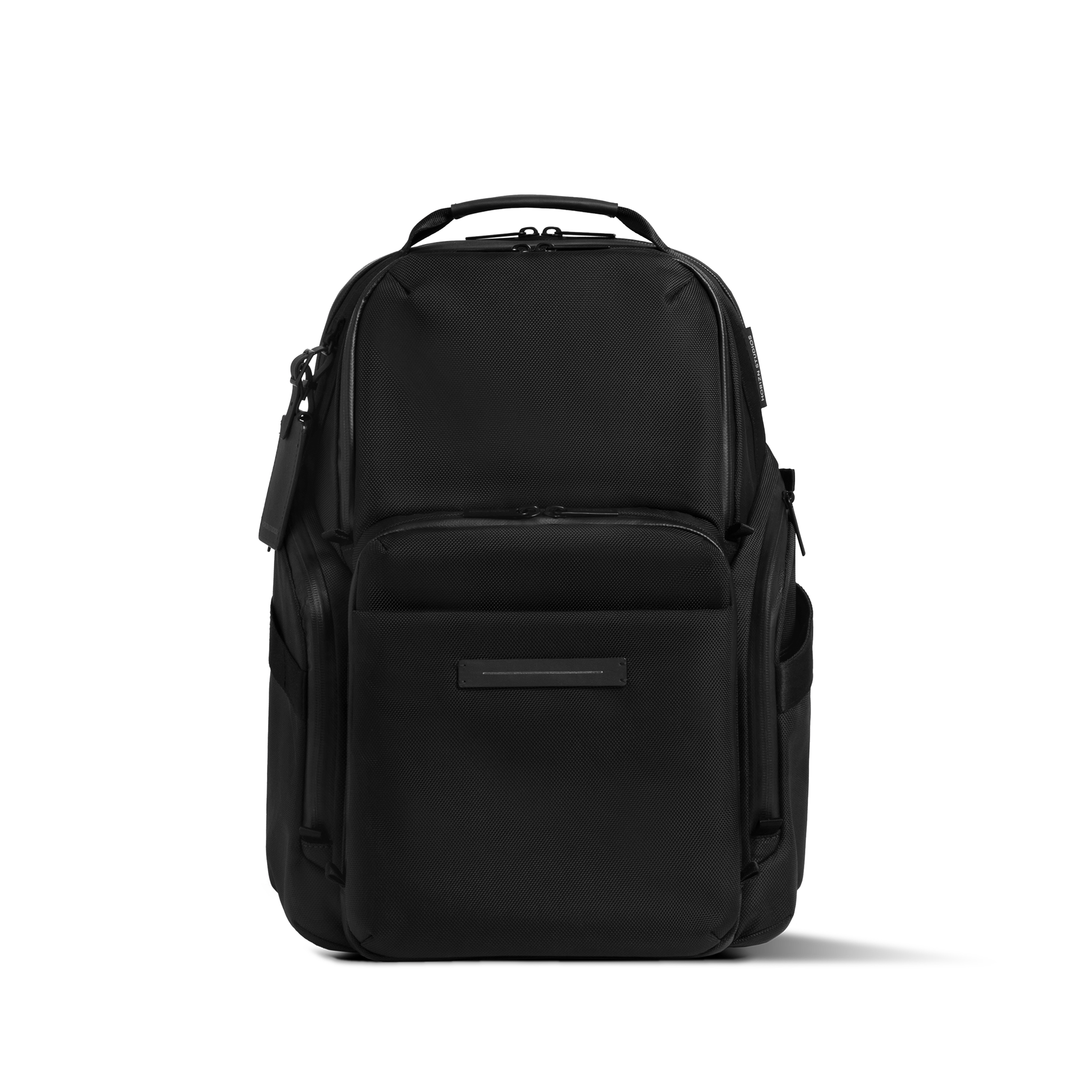 horizn-studios-midtown-backpack-all-black-hochwertiger-nylon-rucksack-mit-laptop image 1