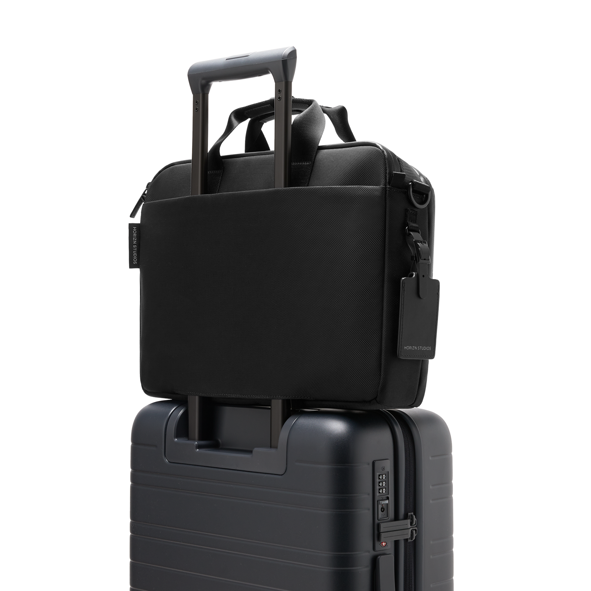 horizn-studios-midtown-briefcase-all-black-hochwertiges-nylon image 3