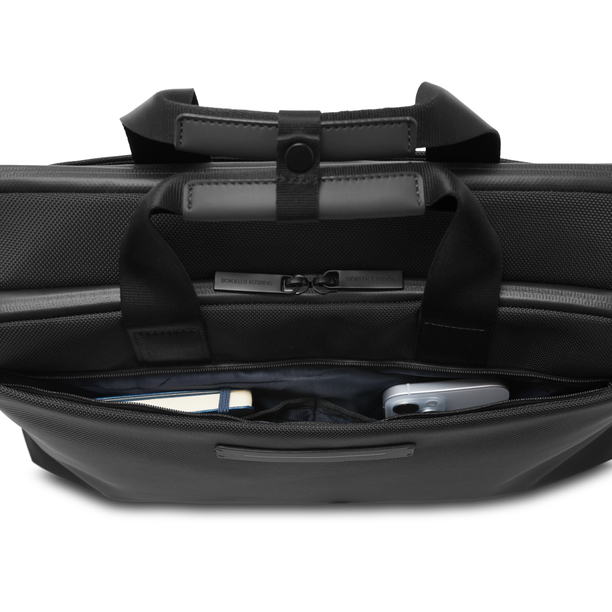 horizn-studios-midtown-briefcase-all-black-hochwertiges-nylon image 5