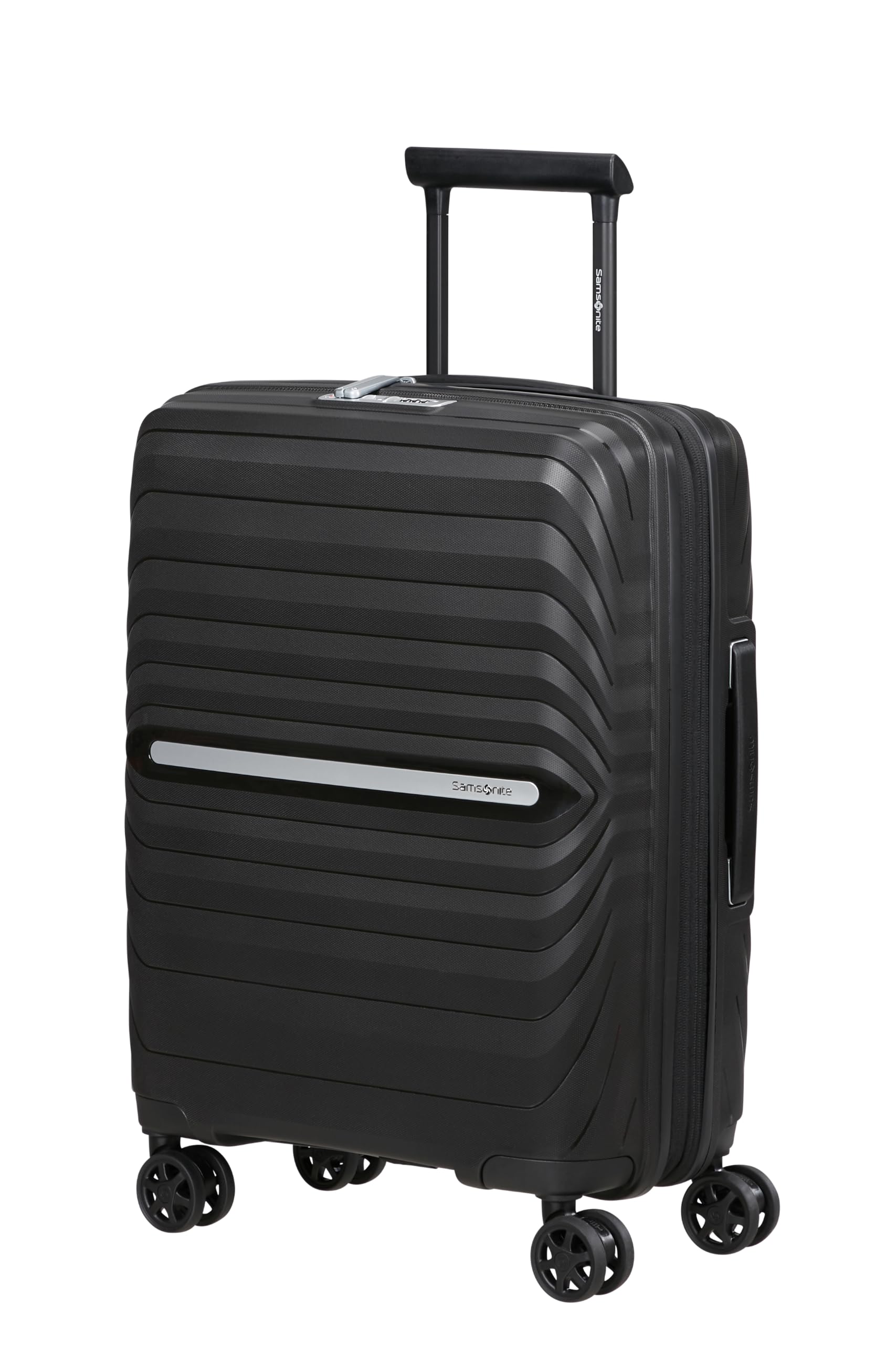 samsonite-neo-flux-spinner-s-handgep-ck-koffer-55-cm-erweiterbar-39-45-l-schwarz image 1