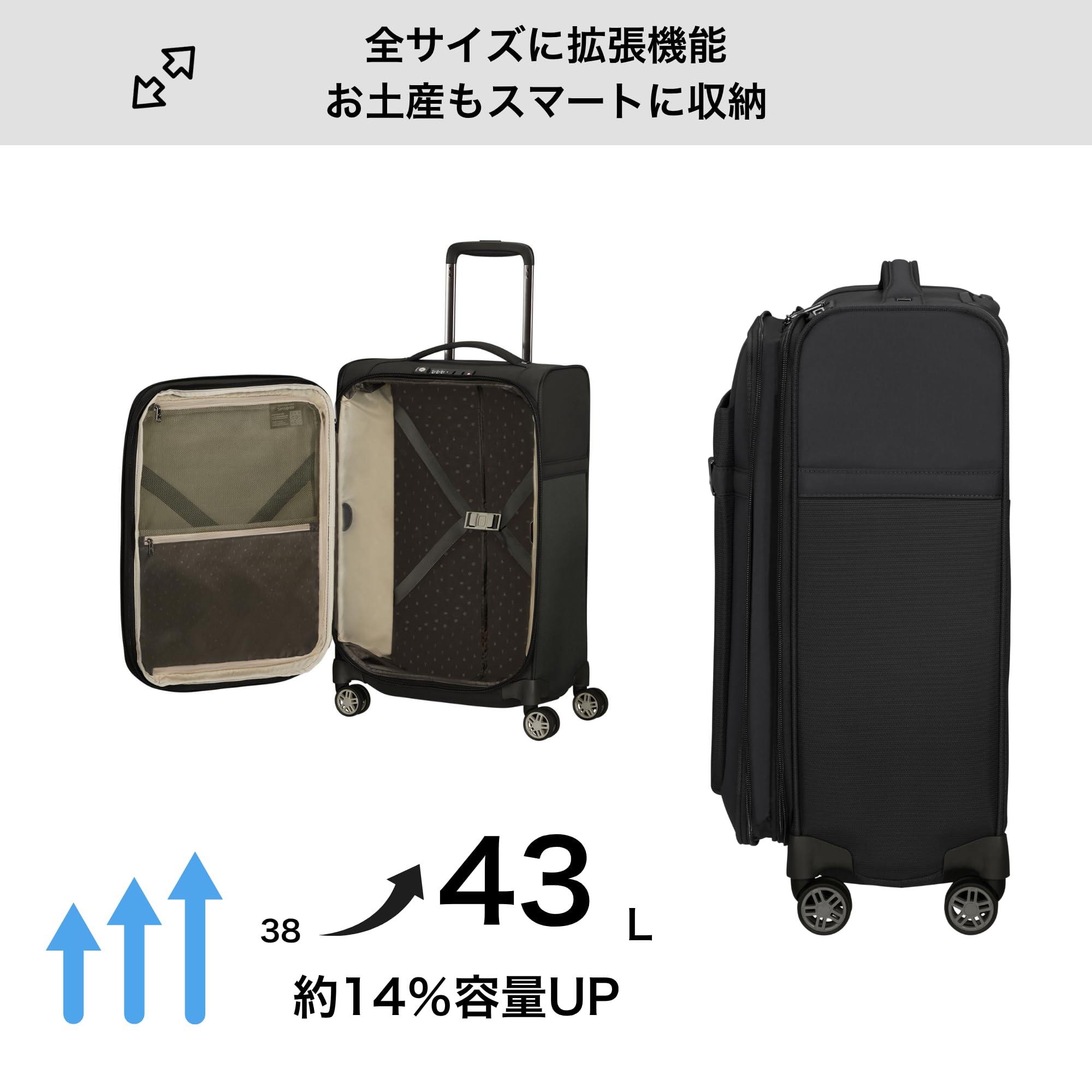 samsonite-airea-spinner-s-55-cm-erweiterbarer-hartschalen-handgep-ckkoffer-38-43 image 5