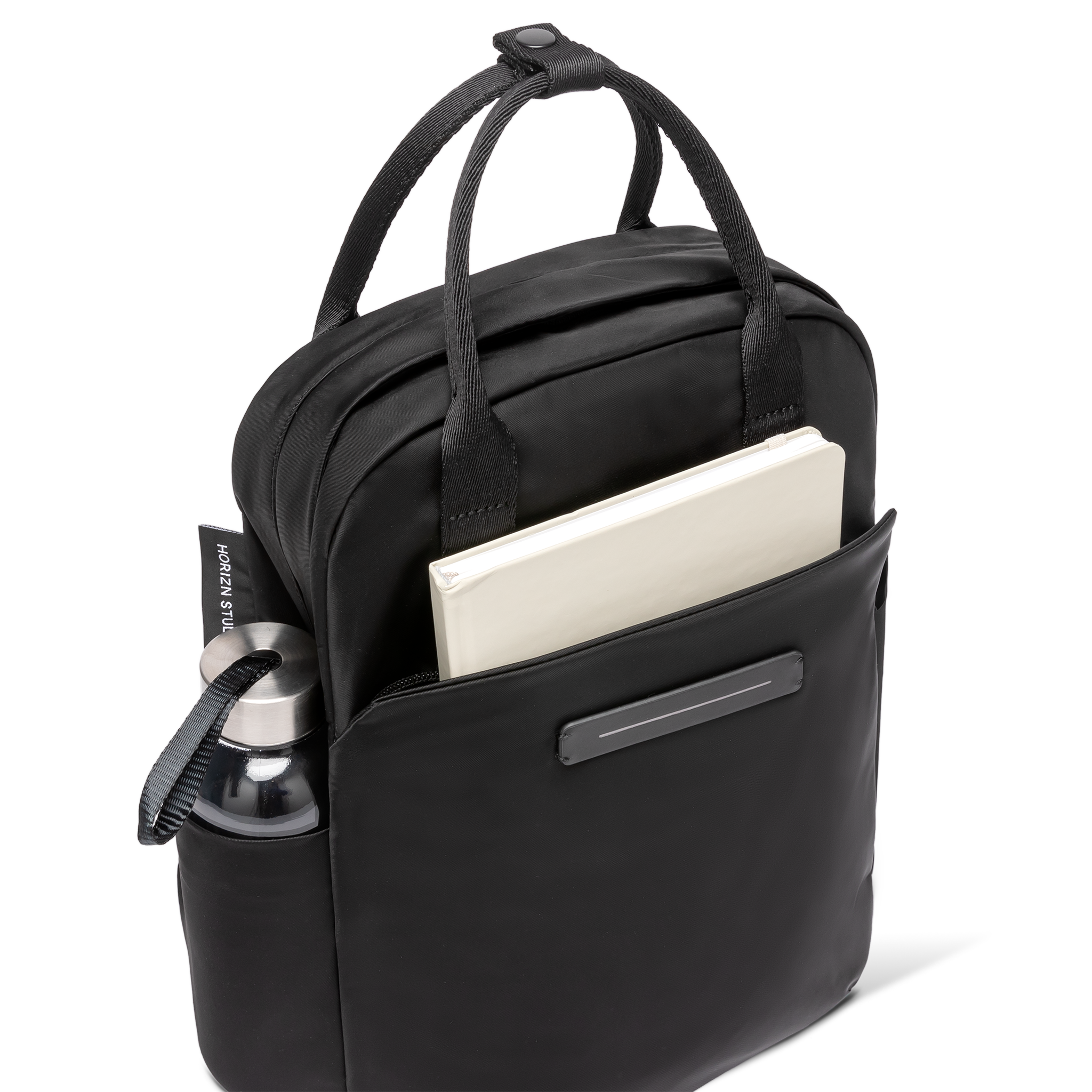 horizn-studios-aoyama-totepack-s-black-ballistic-nylon-rucksack-tasche-mit-rpet- image 5