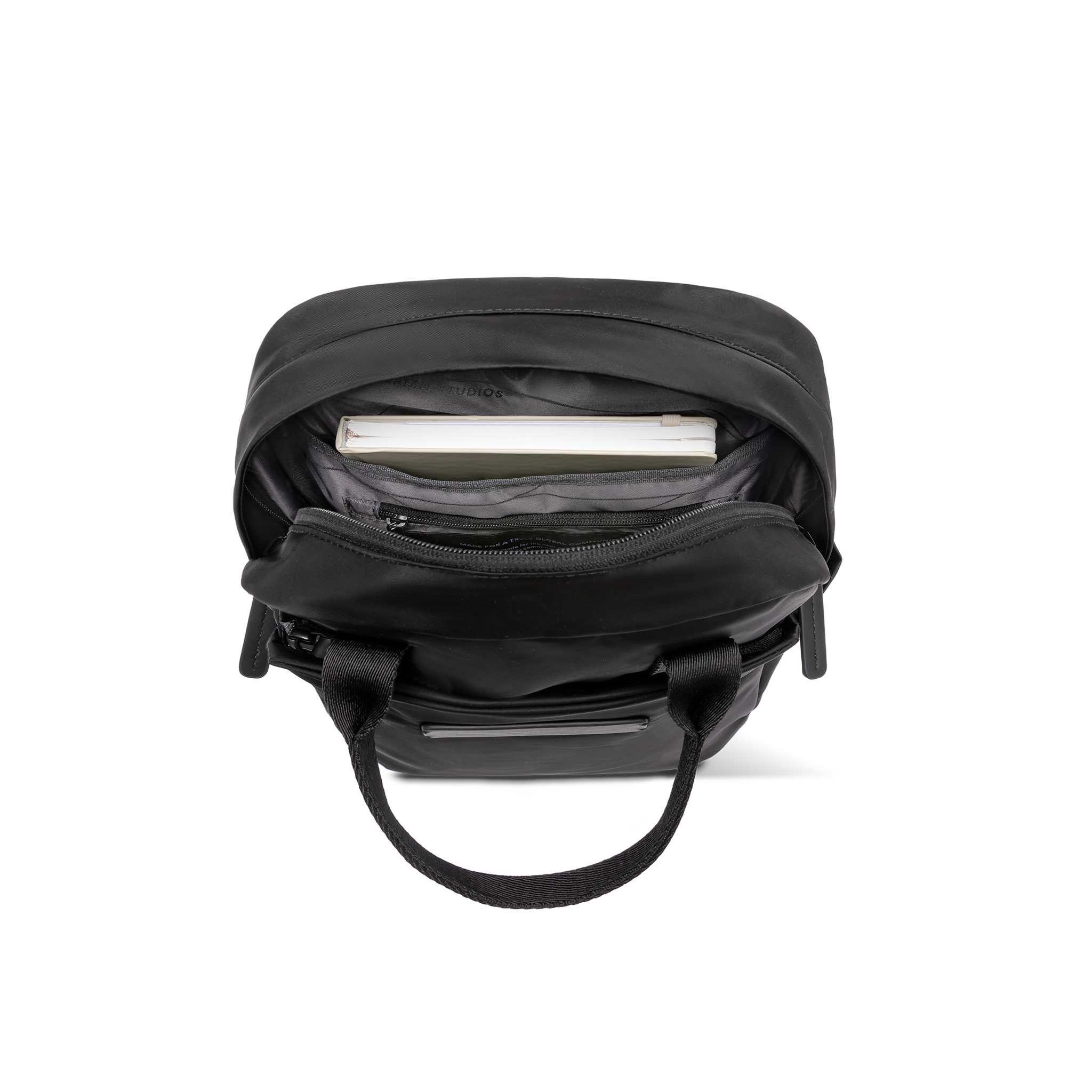 horizn-studios-aoyama-totepack-s-black-ballistic-nylon-rucksack-tasche-mit-rpet- image 4