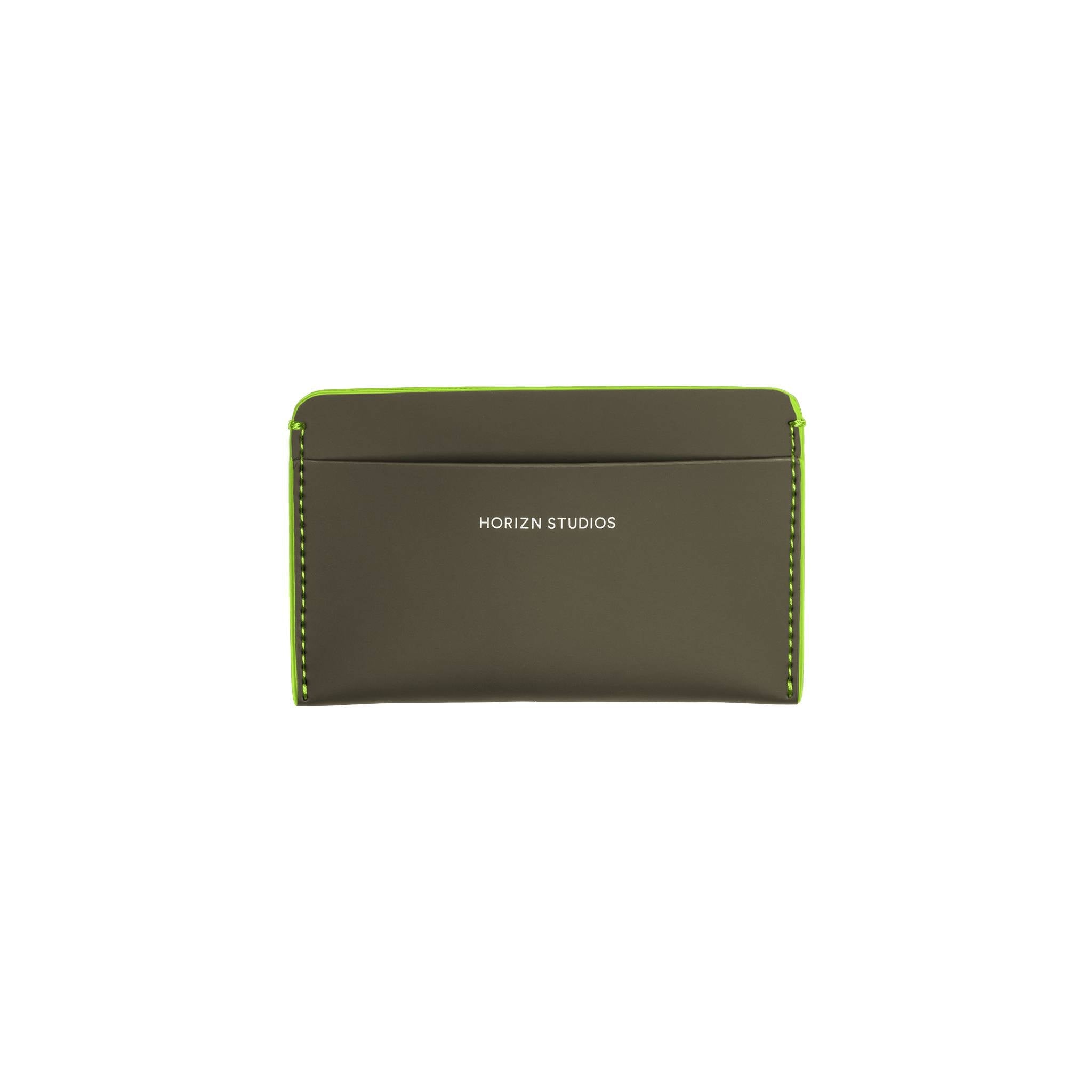 horizn-studios-cardholder-kartenetui-dark-olive-neon-green-vegan-hi-core image 2