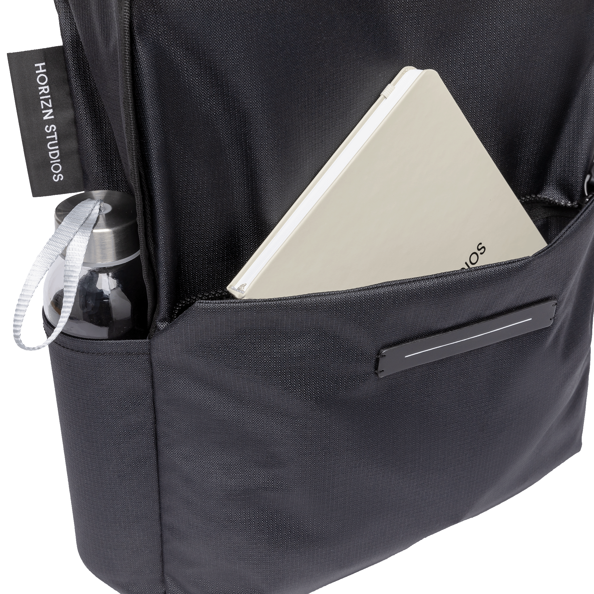 horizn-studios-shibuya-daypack-m-all-black-rucksack-aus-rpet-ripstop image 5