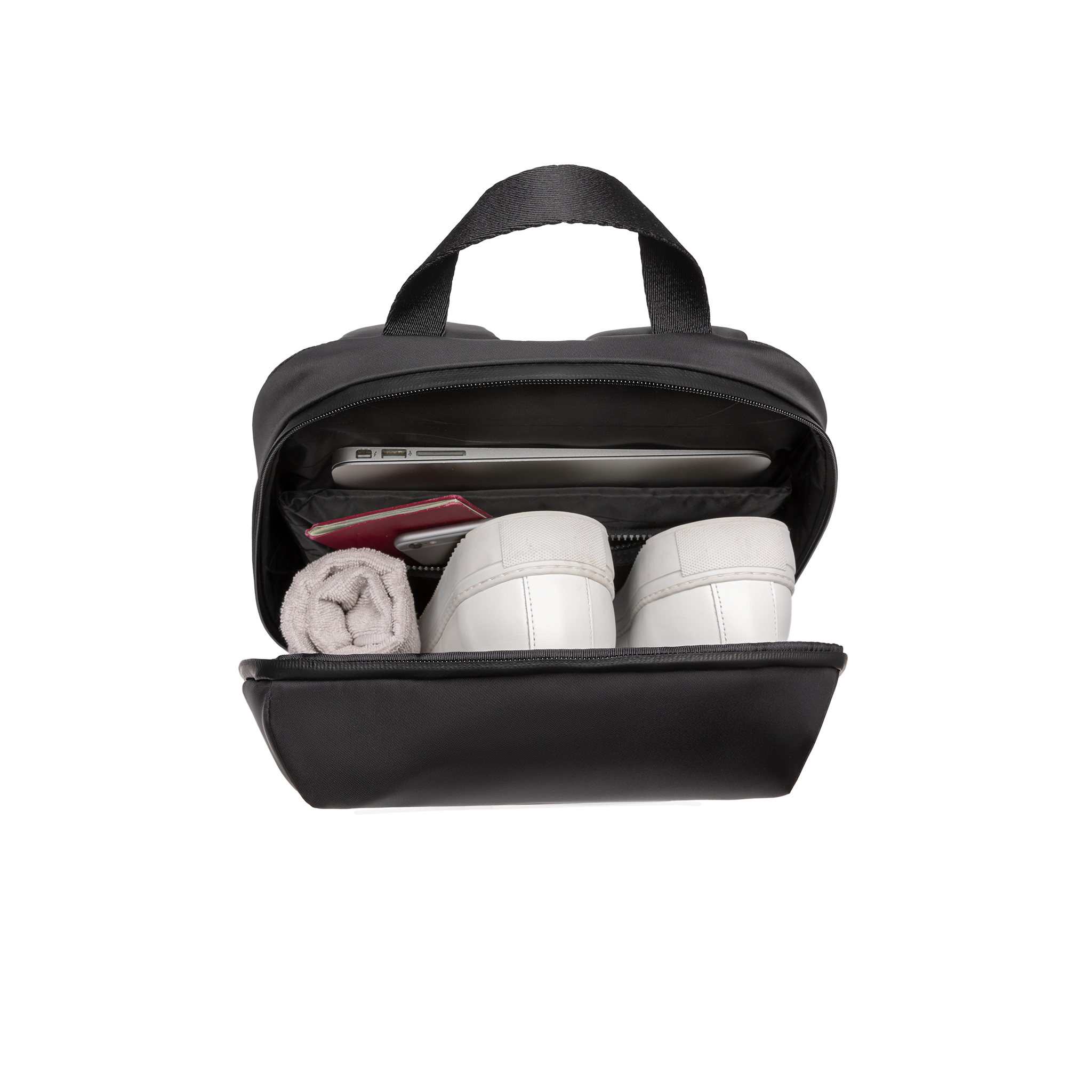 horizn-studios-gion-backpack-light-m-all-black-ultraleichter-rucksack-aus-recyce image 4