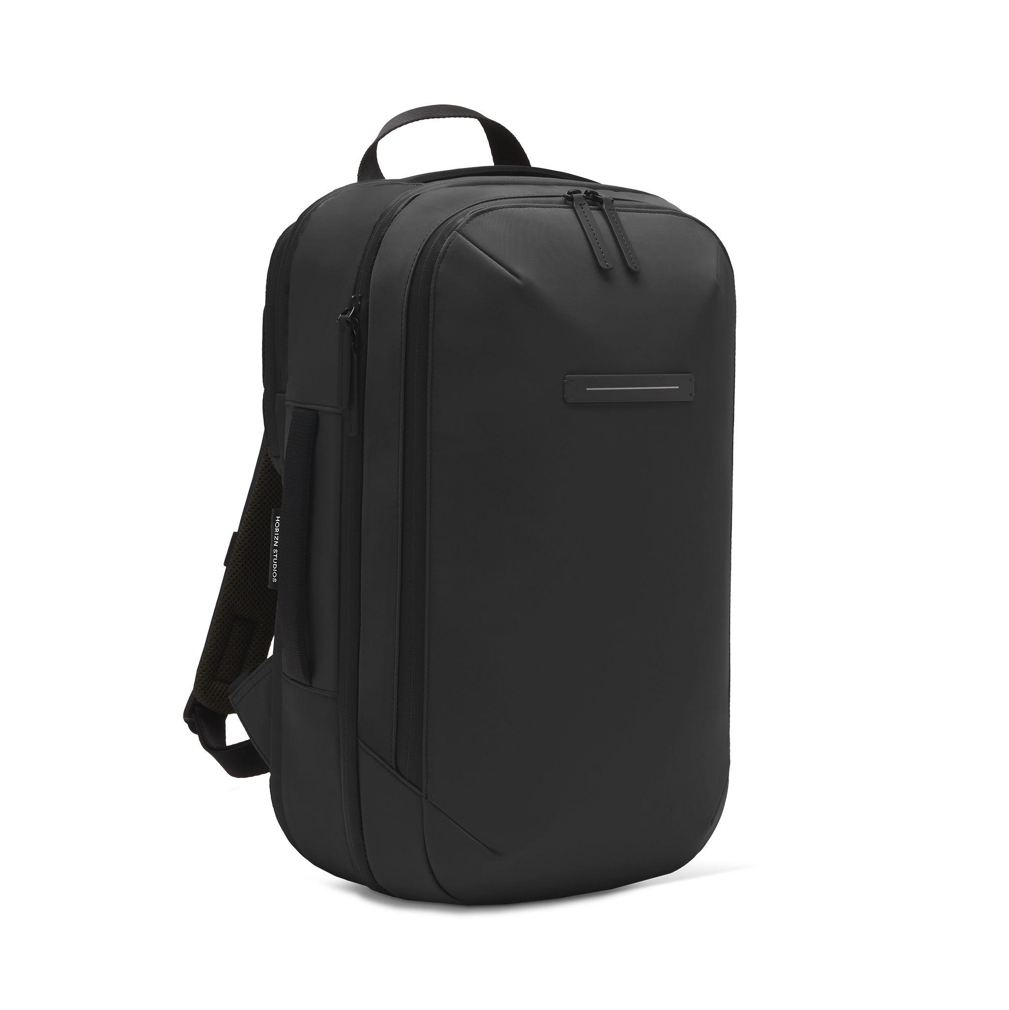horizn-studios-gion-backpack-travel-all-black-recycled-nylon-wetterfester-reiser image 3