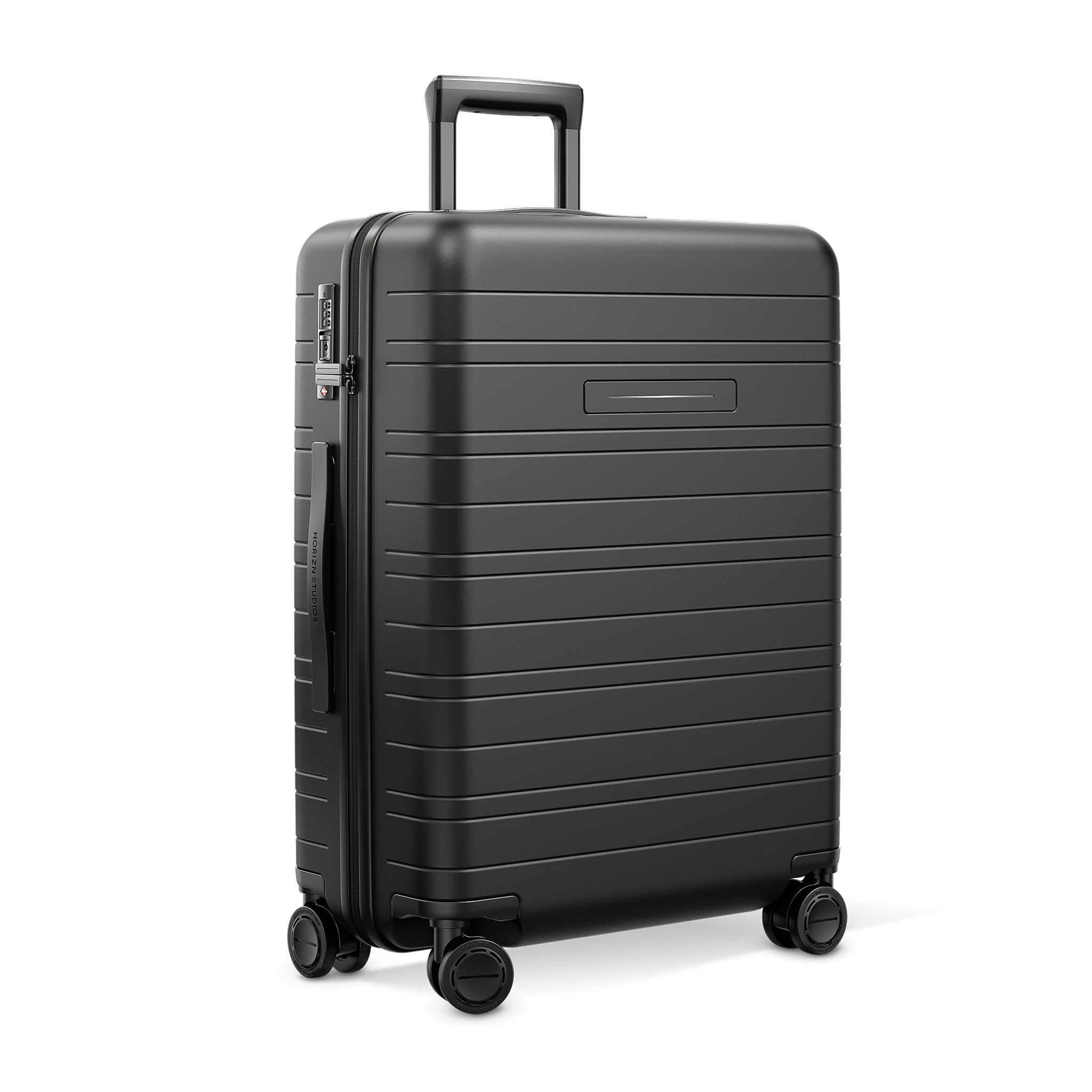 horizn-studios-h6-pro-check-in-m-64-cm-all-black-premium-hartschalen-trolley-mit image 2