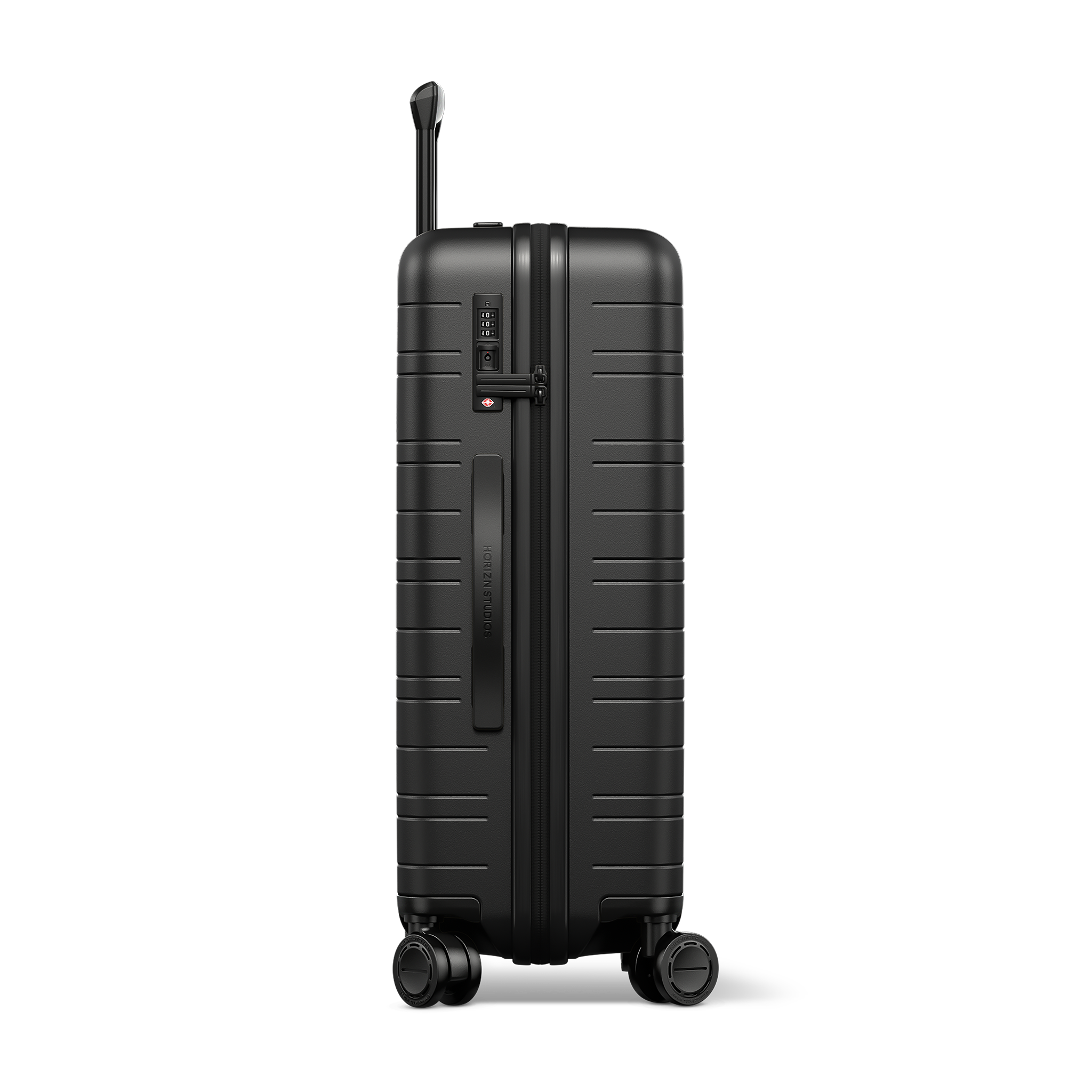 horizn-studios-h6-pro-check-in-m-64-cm-all-black-premium-hartschalen-trolley-mit image 3
