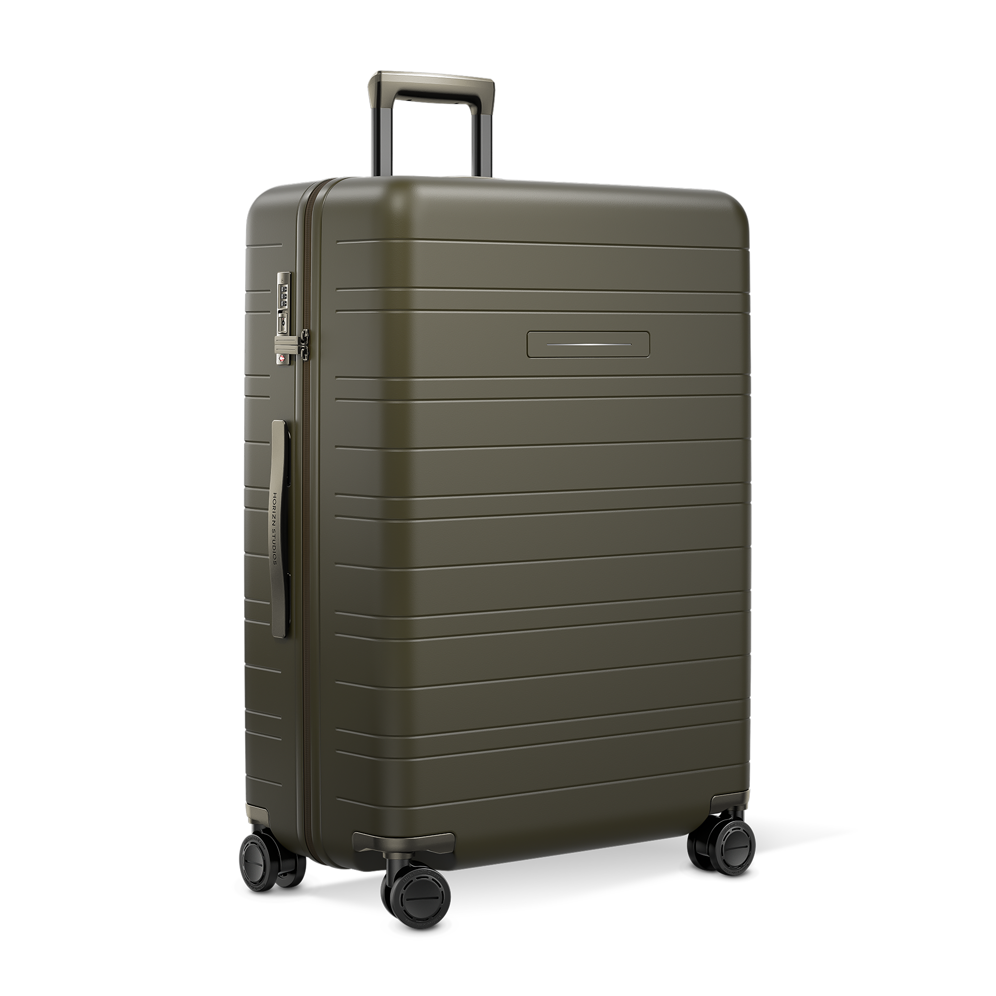 horizn-studios-h7-pro-check-in-trolley-l-77-cm-premium-hard-shell-dark-olive image 2