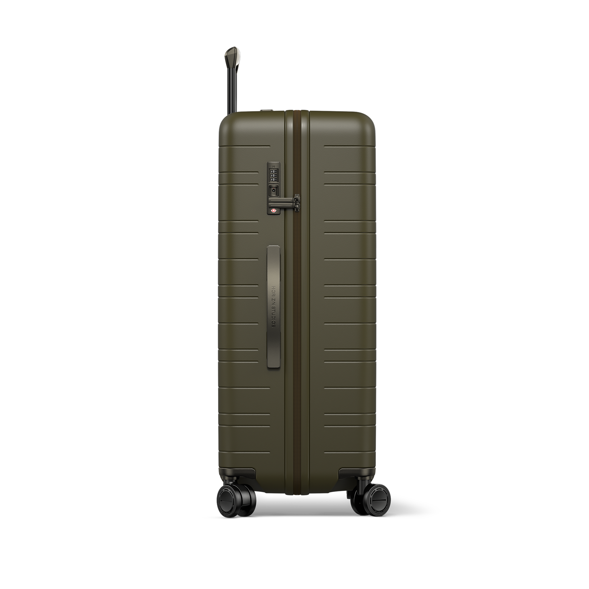horizn-studios-h7-pro-check-in-trolley-l-77-cm-premium-hard-shell-dark-olive image 3