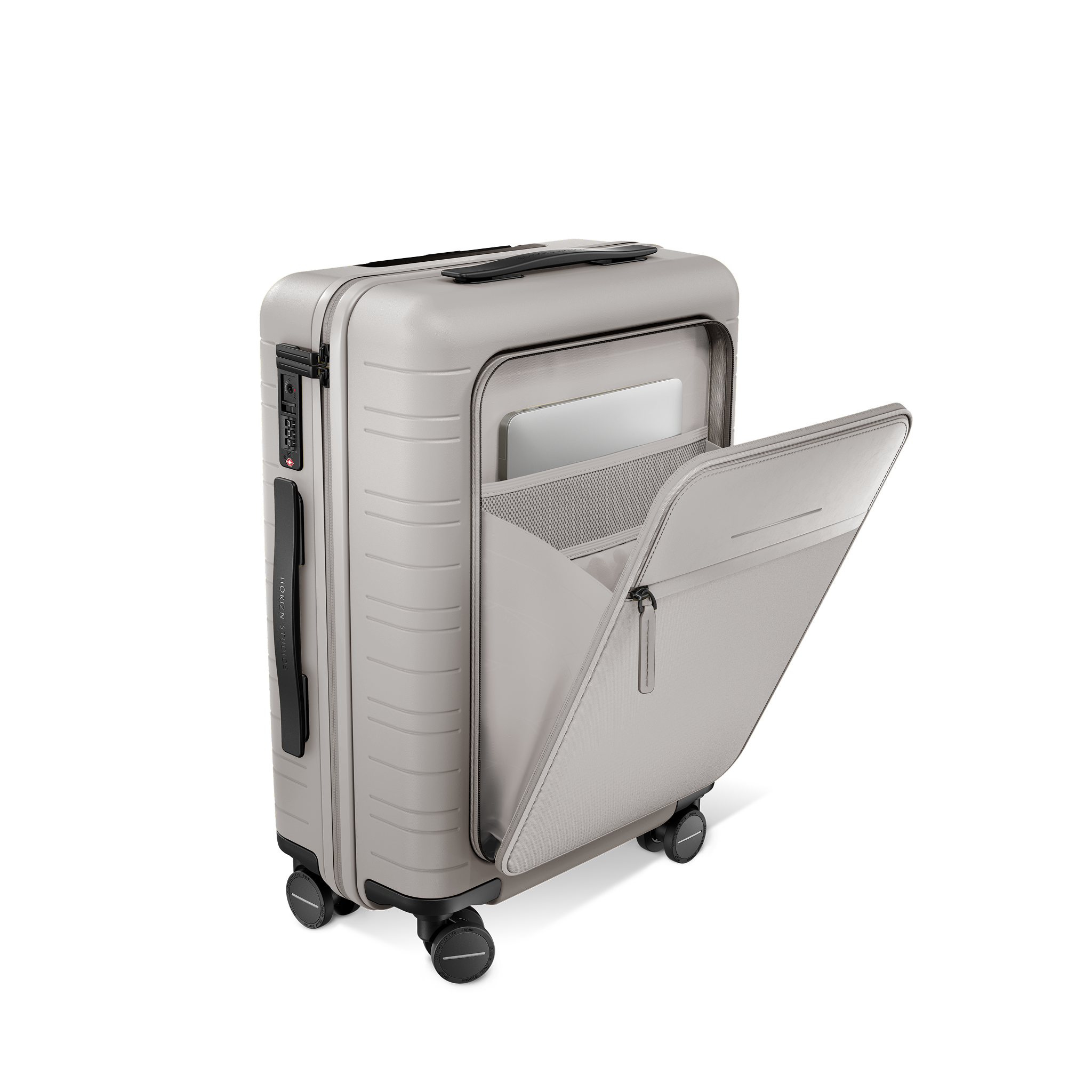horizn-studios-m5-essential-cabin-koffer-sand-grey-multi-shell-55-cm-mit-front-p image 5