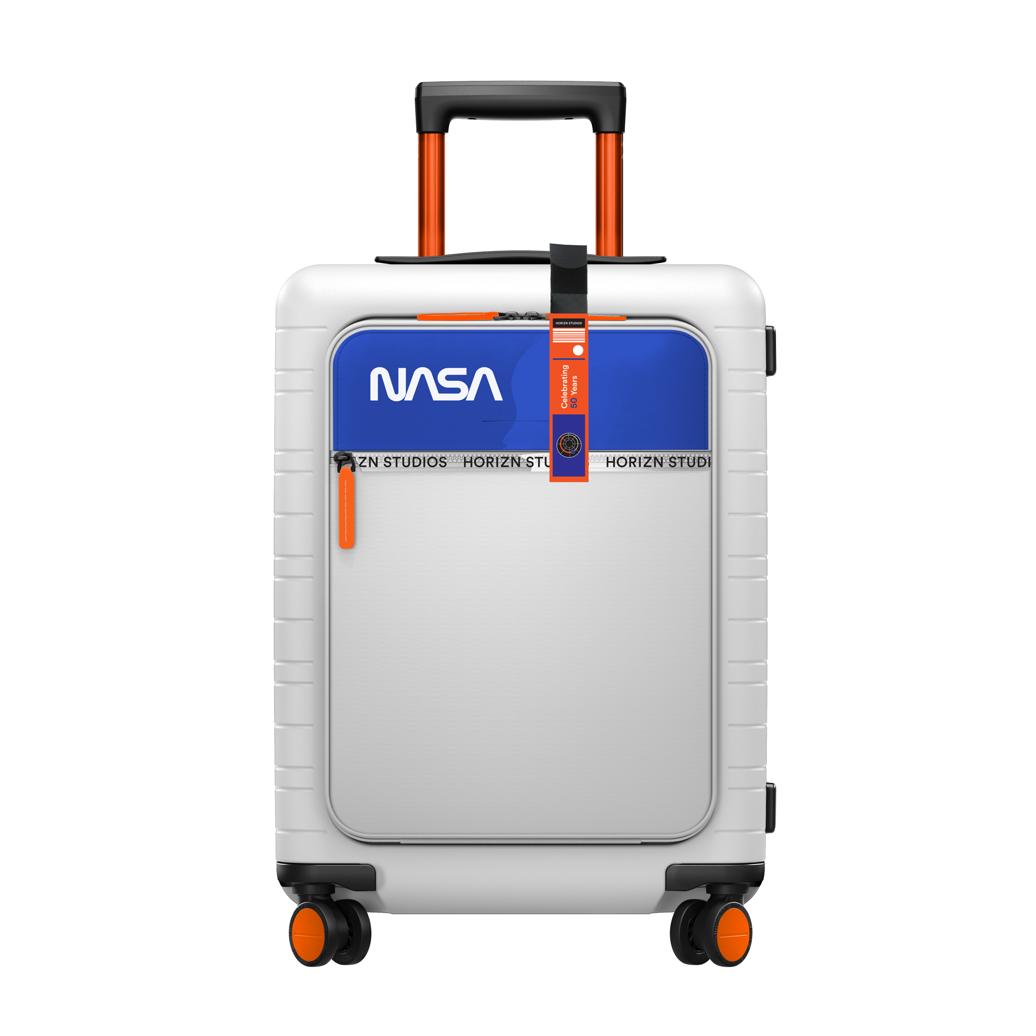 horizn-studios-m5-nasa-edition-cabin-trolley-white-nasa-blue-mit-fronttasche-55- image 1