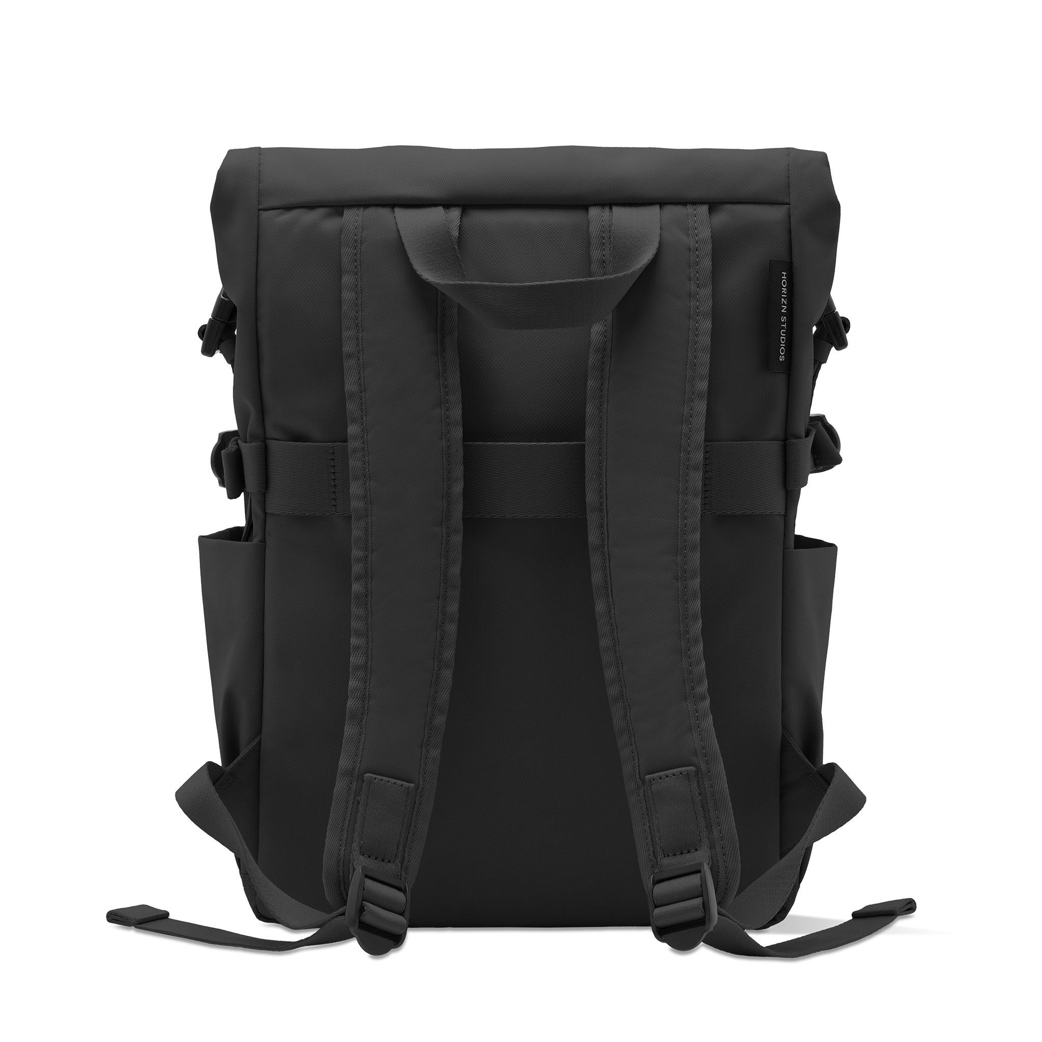 horizn-studios-shibuya-rolltop-backpack-all-black-recyceltes-nylon-leichter-ruck image 4
