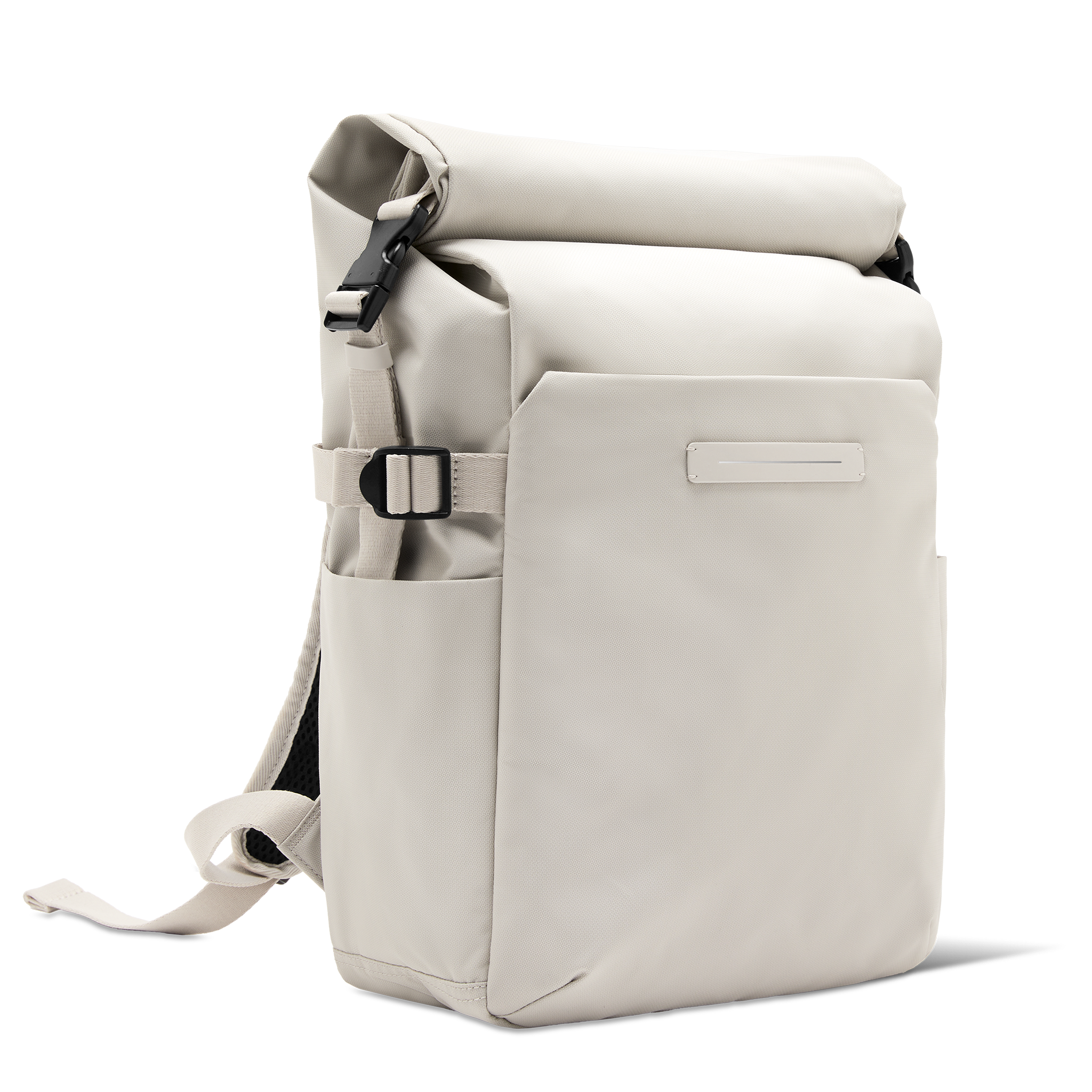 horizn-studios-shibuya-rolltop-rucksack-sand-grey-recycled-nylon image 2