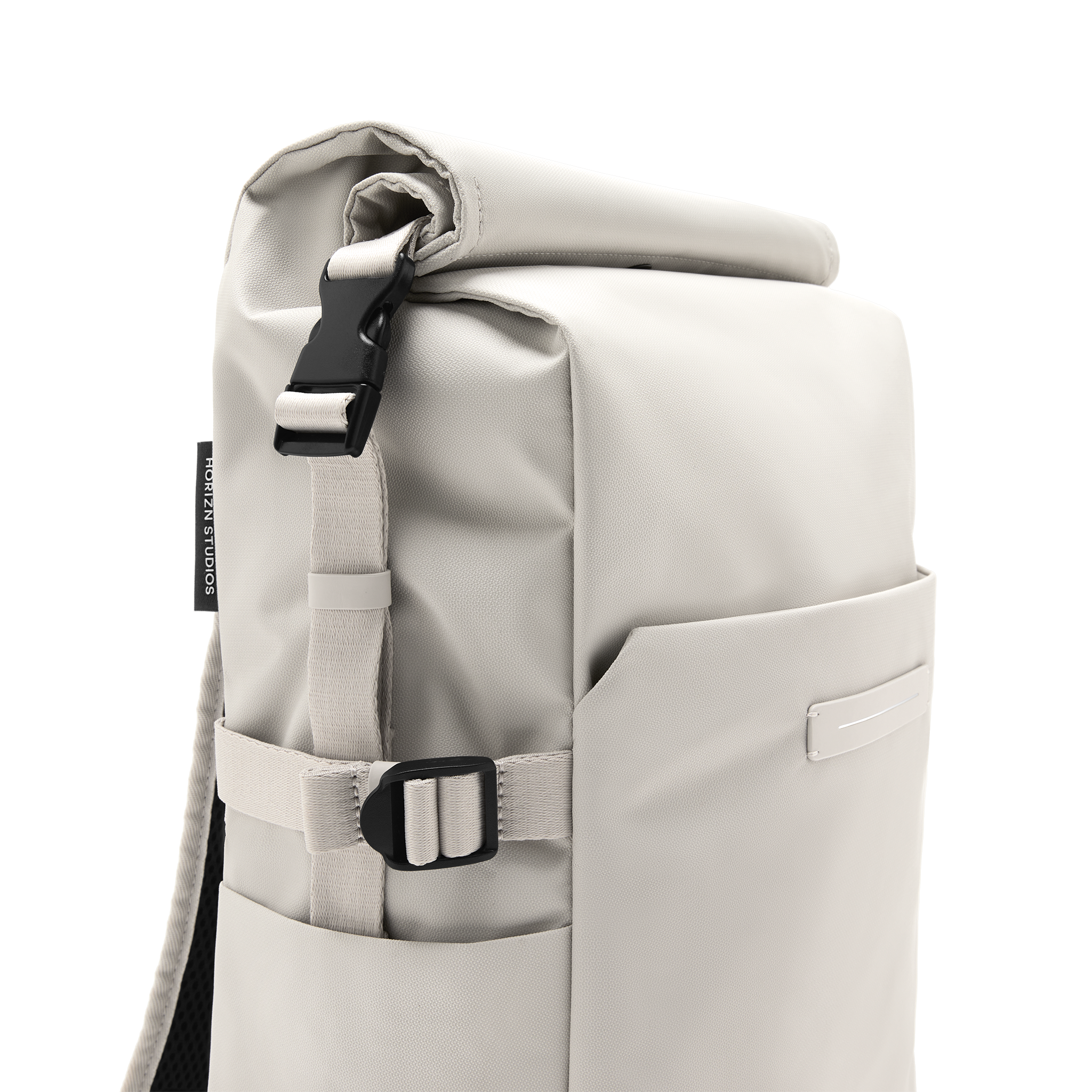 horizn-studios-shibuya-rolltop-rucksack-sand-grey-recycled-nylon image 6