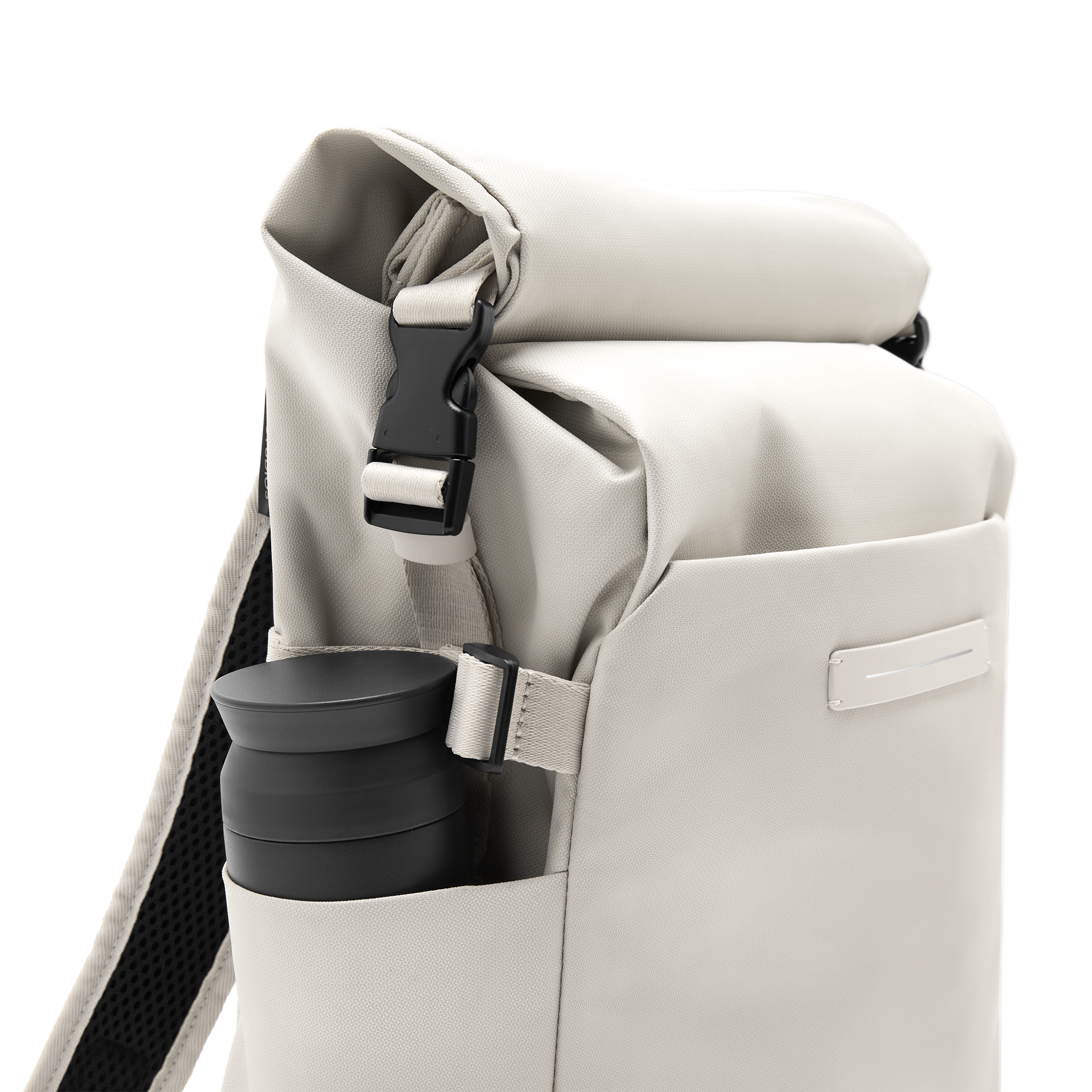 horizn-studios-shibuya-rolltop-rucksack-sand-grey-recycled-nylon image 8