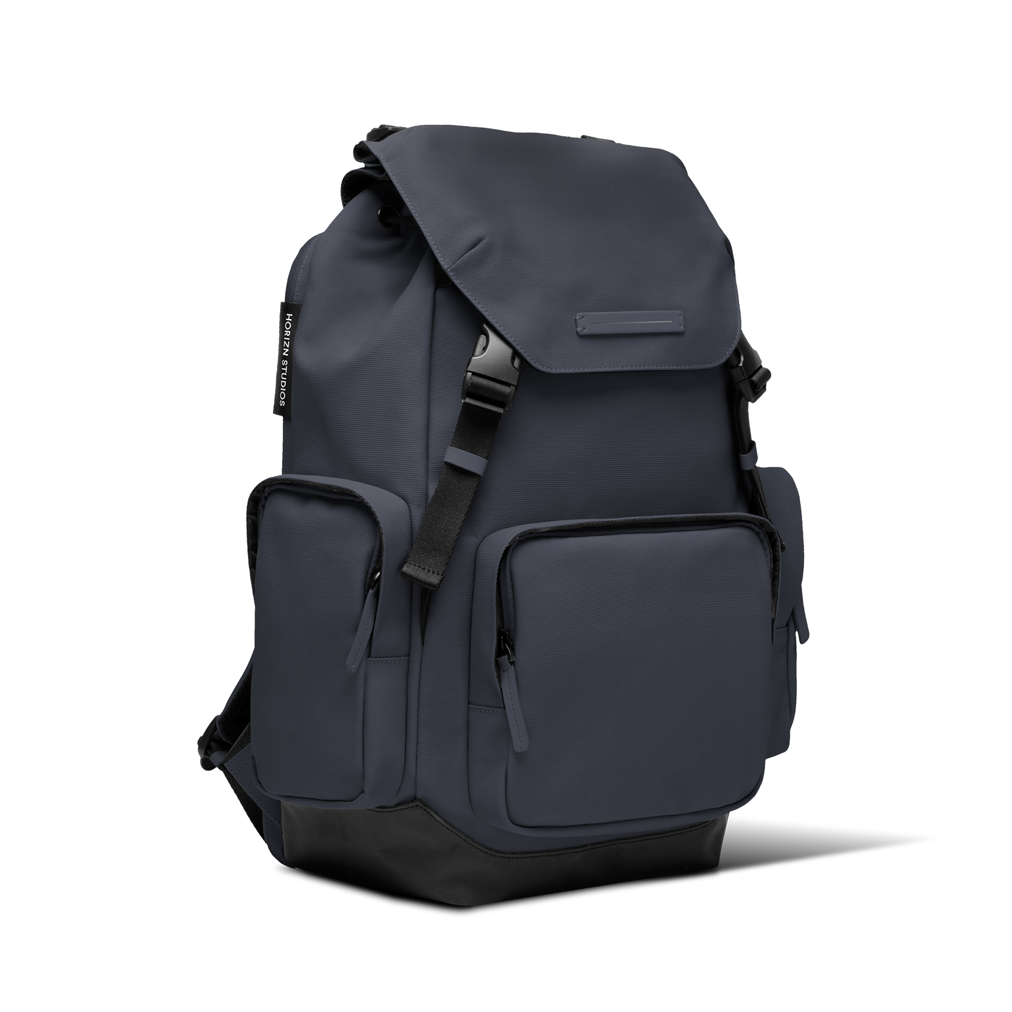 horizn-studios-sofo-backpack-travel-night-blue-waxed-canvas-rucksack-aus-recycel image 2