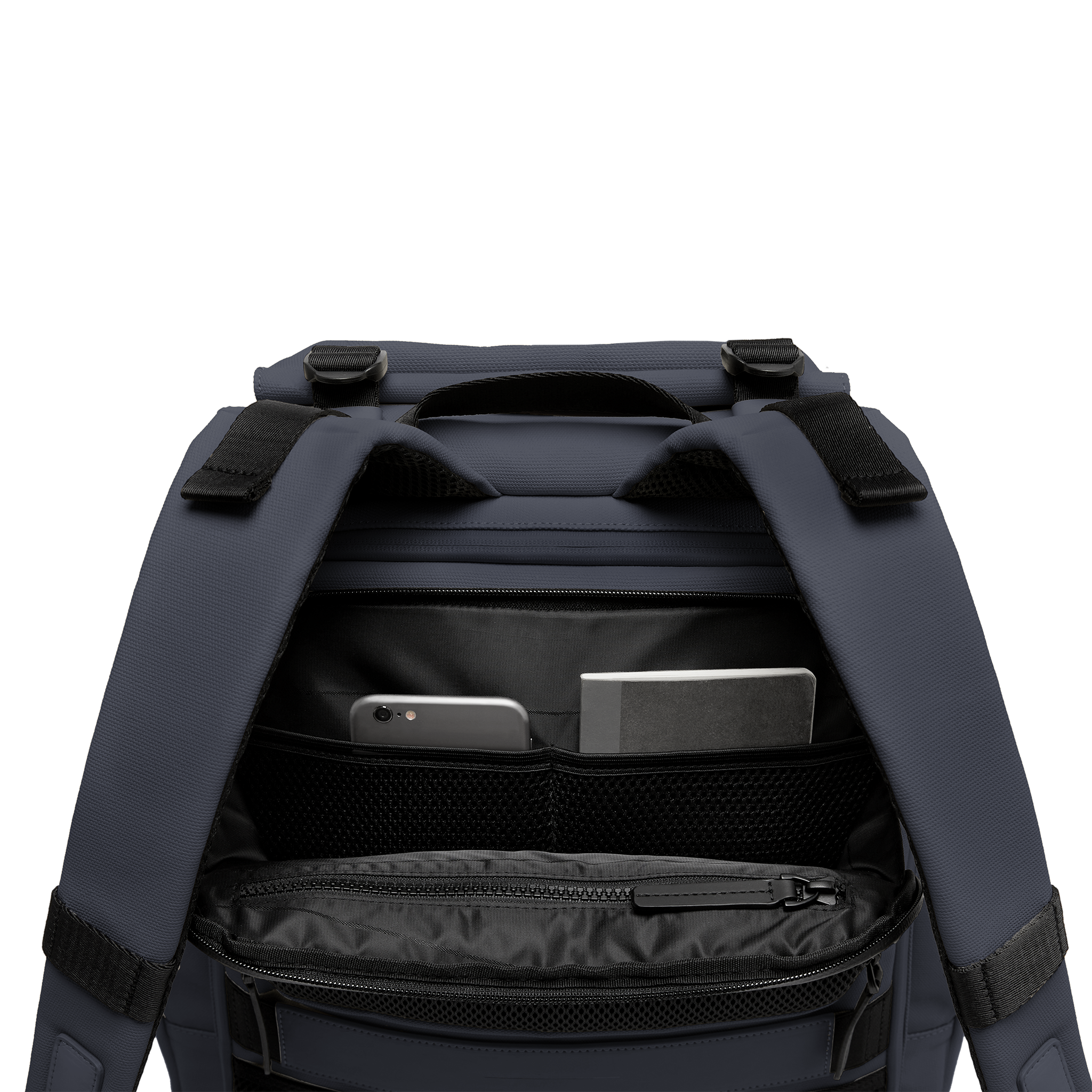 horizn-studios-sofo-backpack-travel-night-blue-waxed-canvas-rucksack-aus-recycel image 4