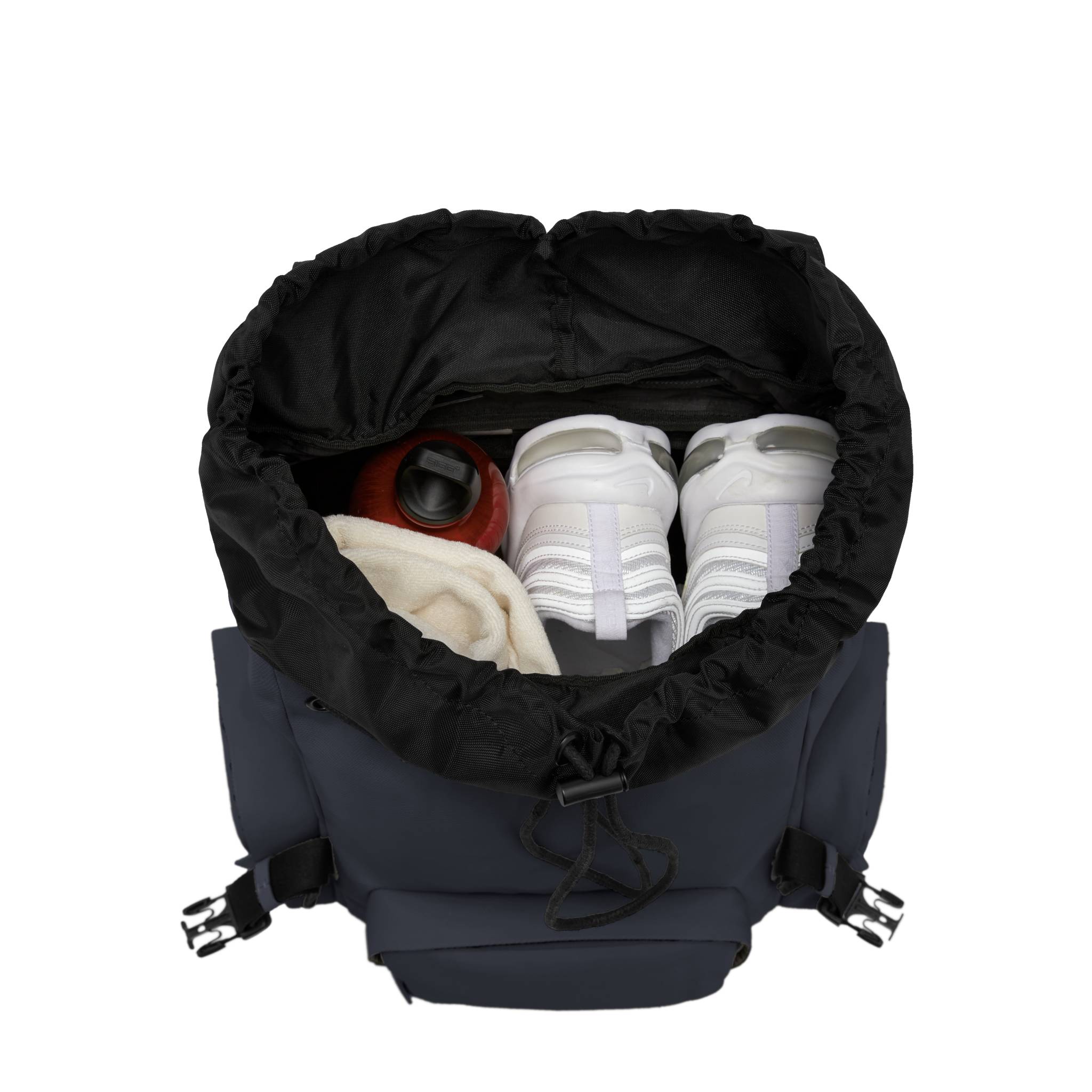 horizn-studios-sofo-backpack-travel-night-blue-waxed-canvas-rucksack-aus-recycel image 7