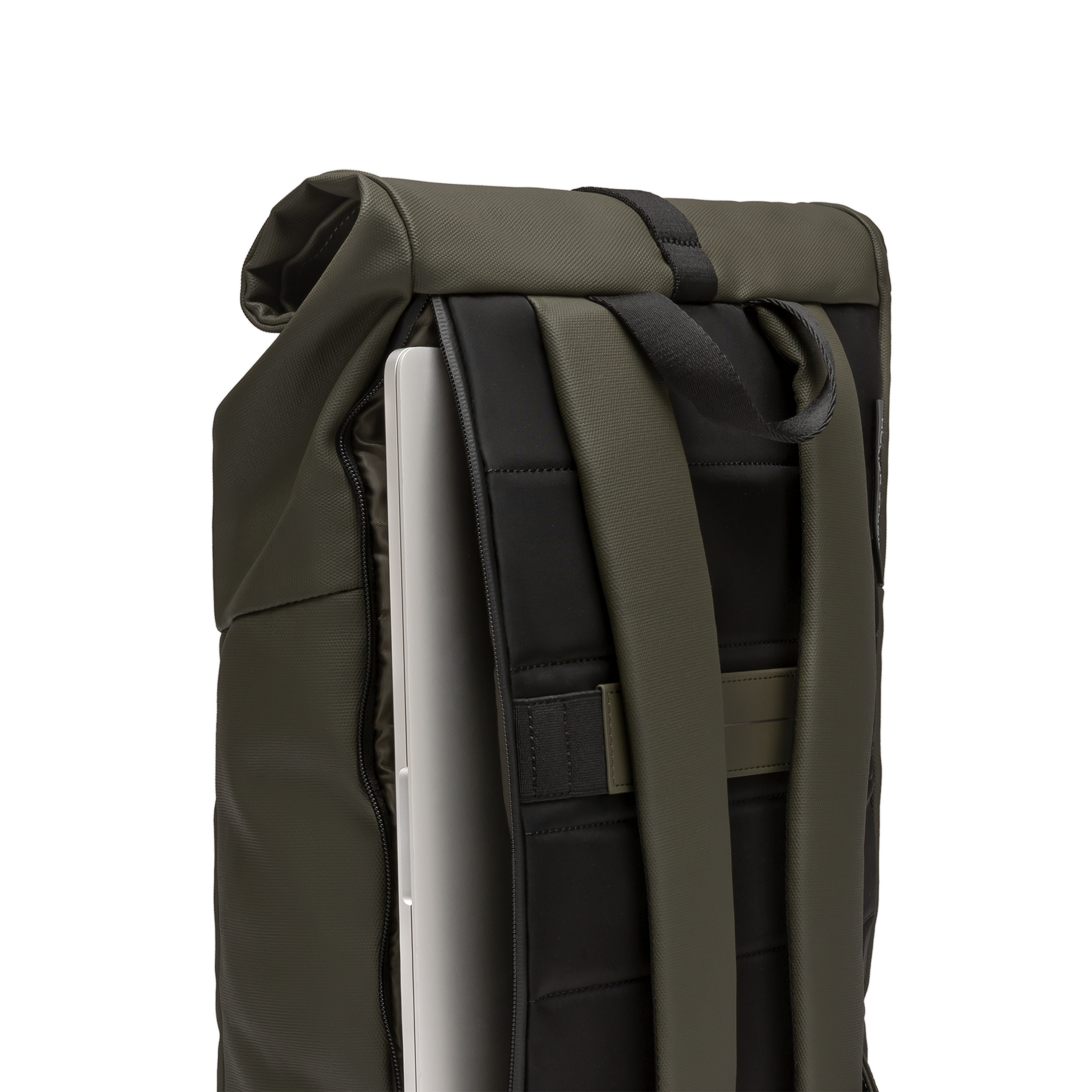 horizn-studios-sofo-rolltop-backpack-x-rucksack-dark-olive-gewachste-baumwolle image 5