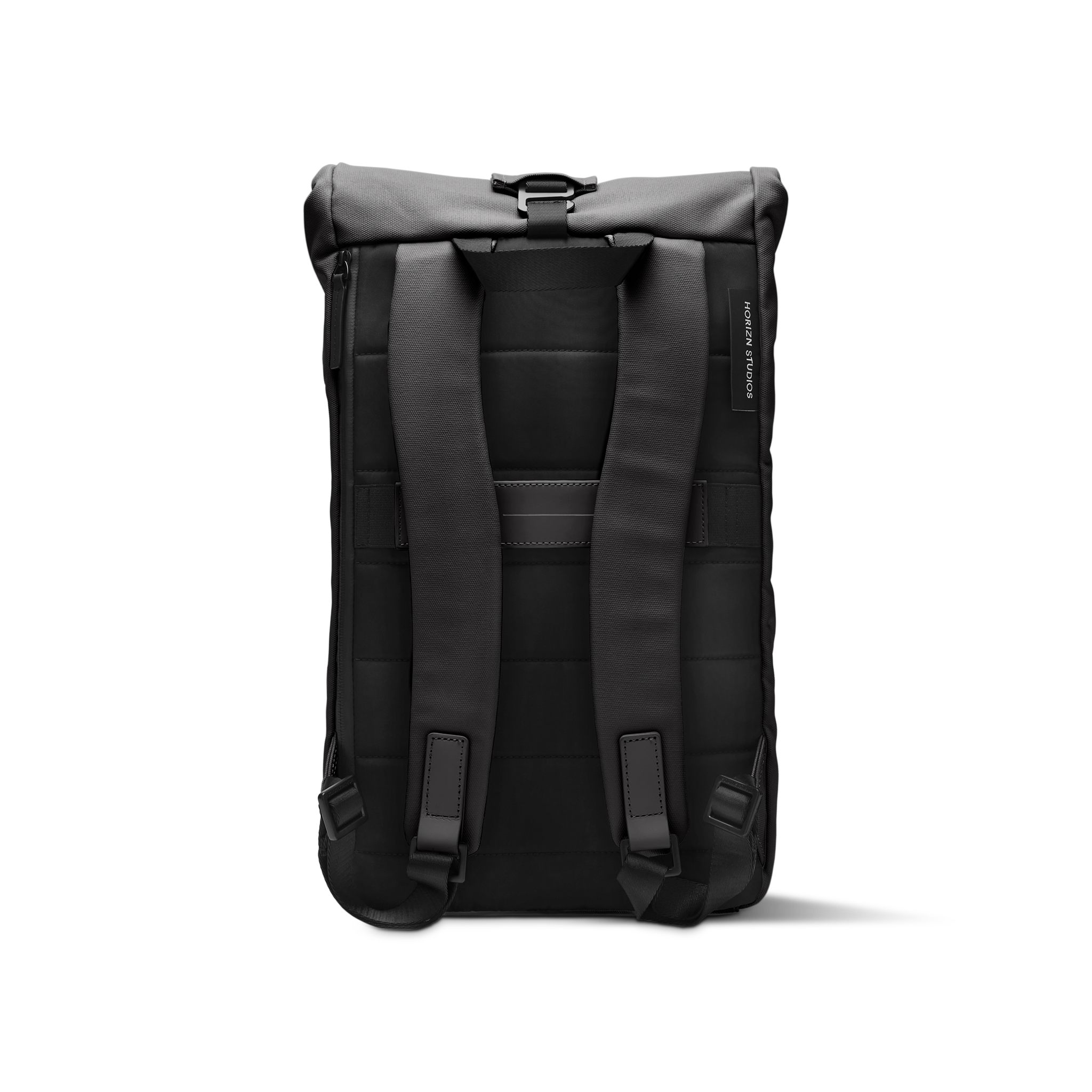 horizn-studios-sofo-rolltop-backpack-all-black-recycelter-wasserabweisender-cott image 3
