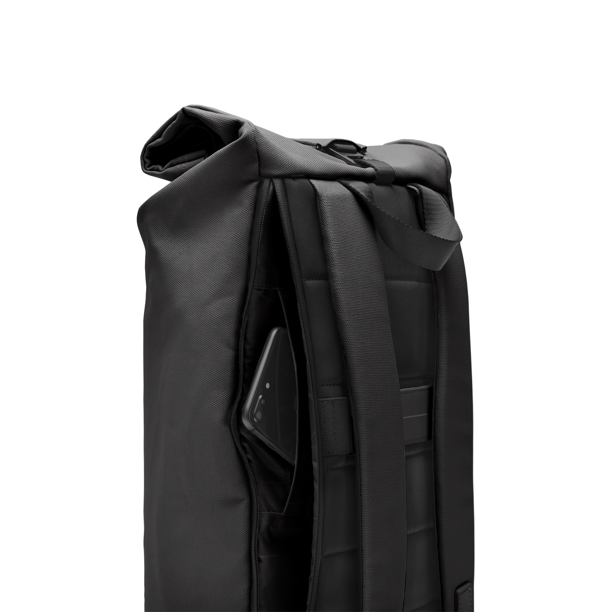 horizn-studios-sofo-rolltop-backpack-all-black-recycelter-wasserabweisender-cott image 5