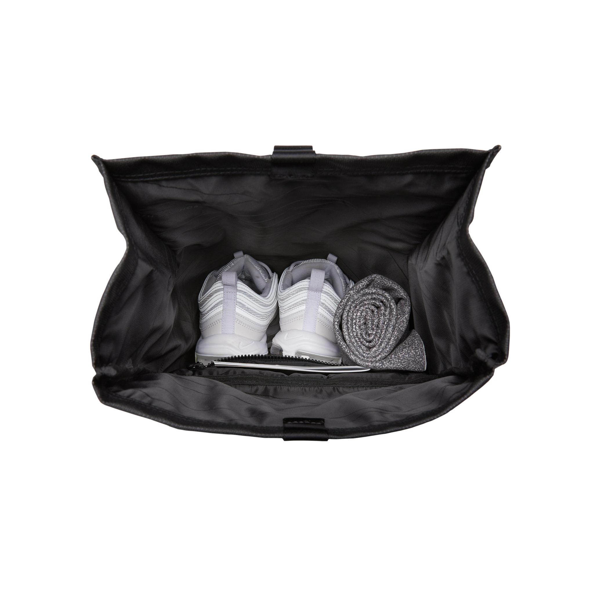 horizn-studios-sofo-rolltop-backpack-all-black-recycelter-wasserabweisender-cott image 6