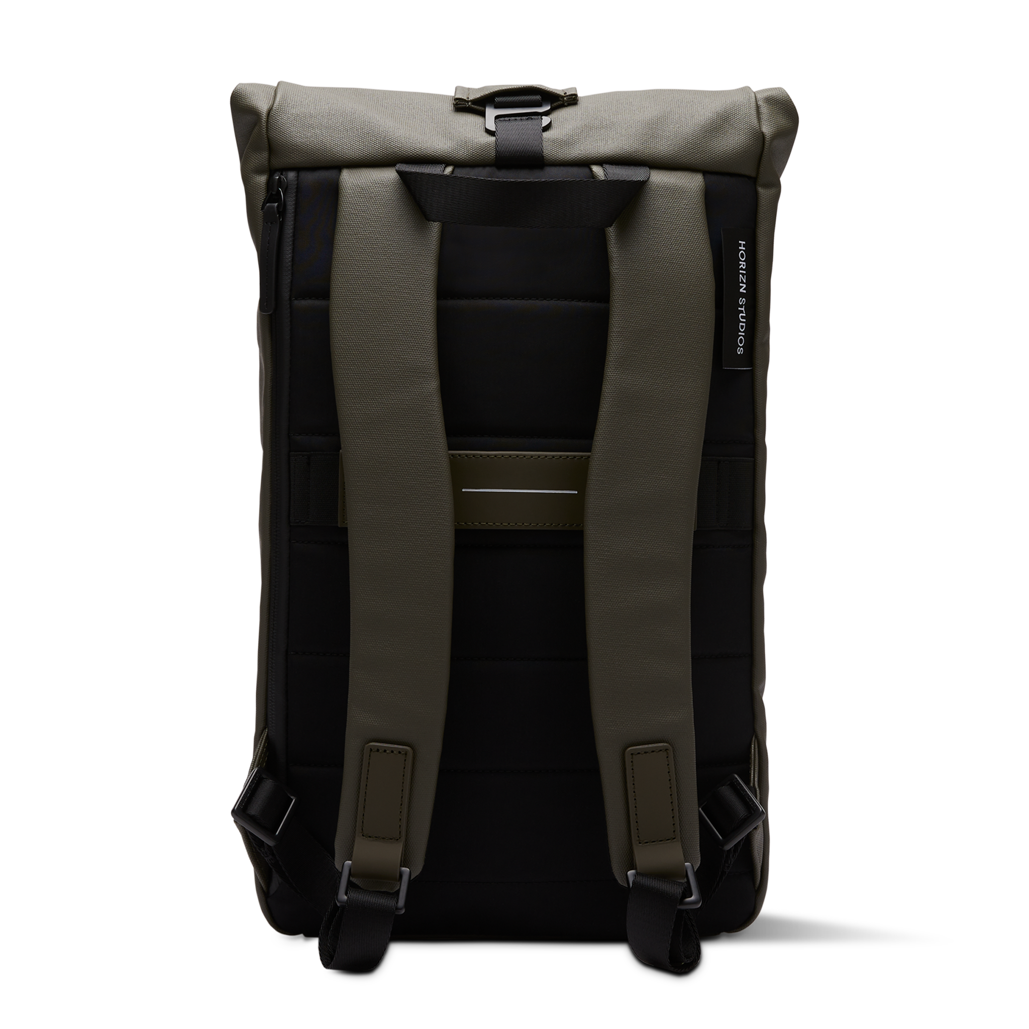 horizn-studios-sofo-rolltop-backpack-dark-olive-wachsender-rucksack-aus-gewachst image 3