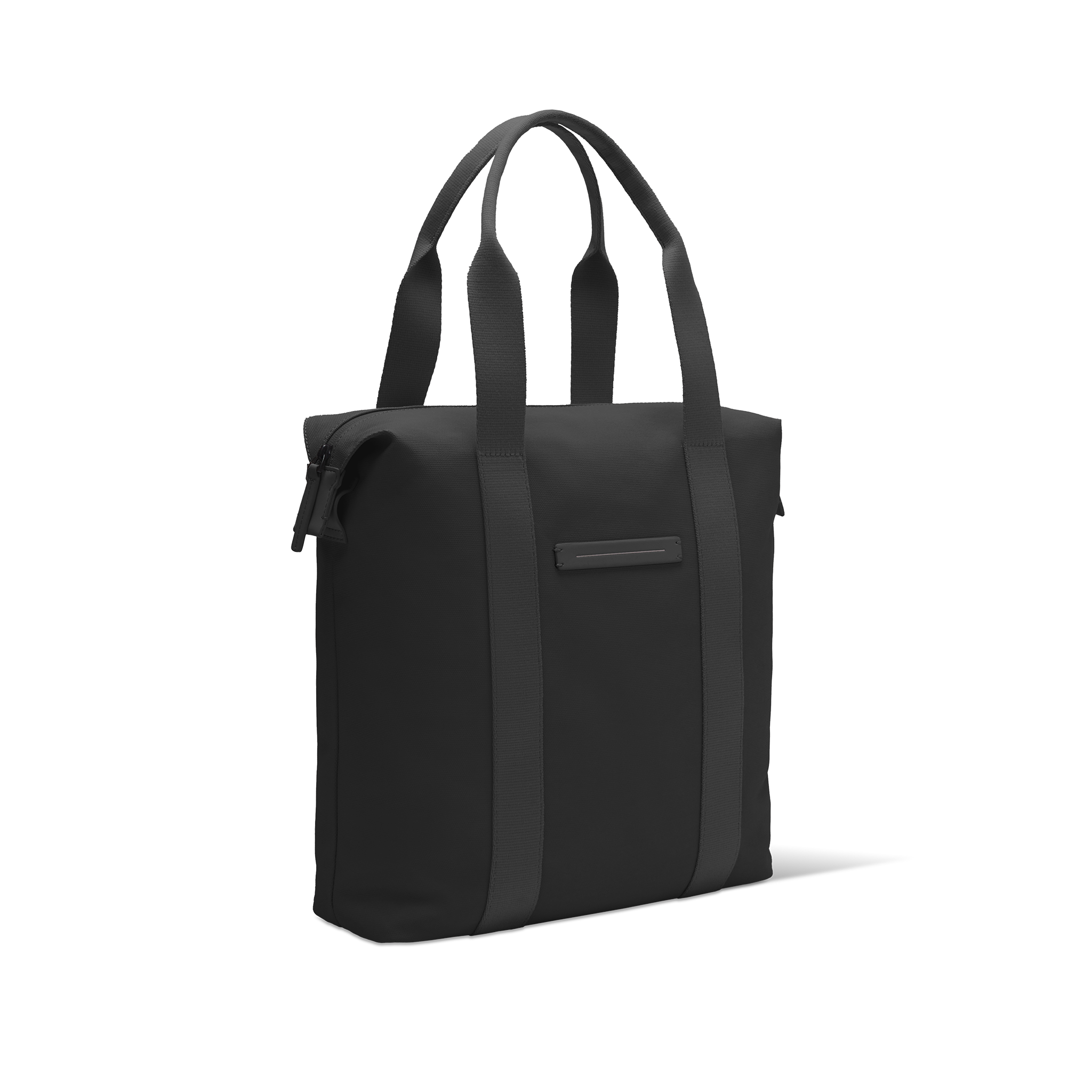 horizn-studios-sofo-vertical-tote-shopper-all-black-recyceltes-waxed-canvas image 2
