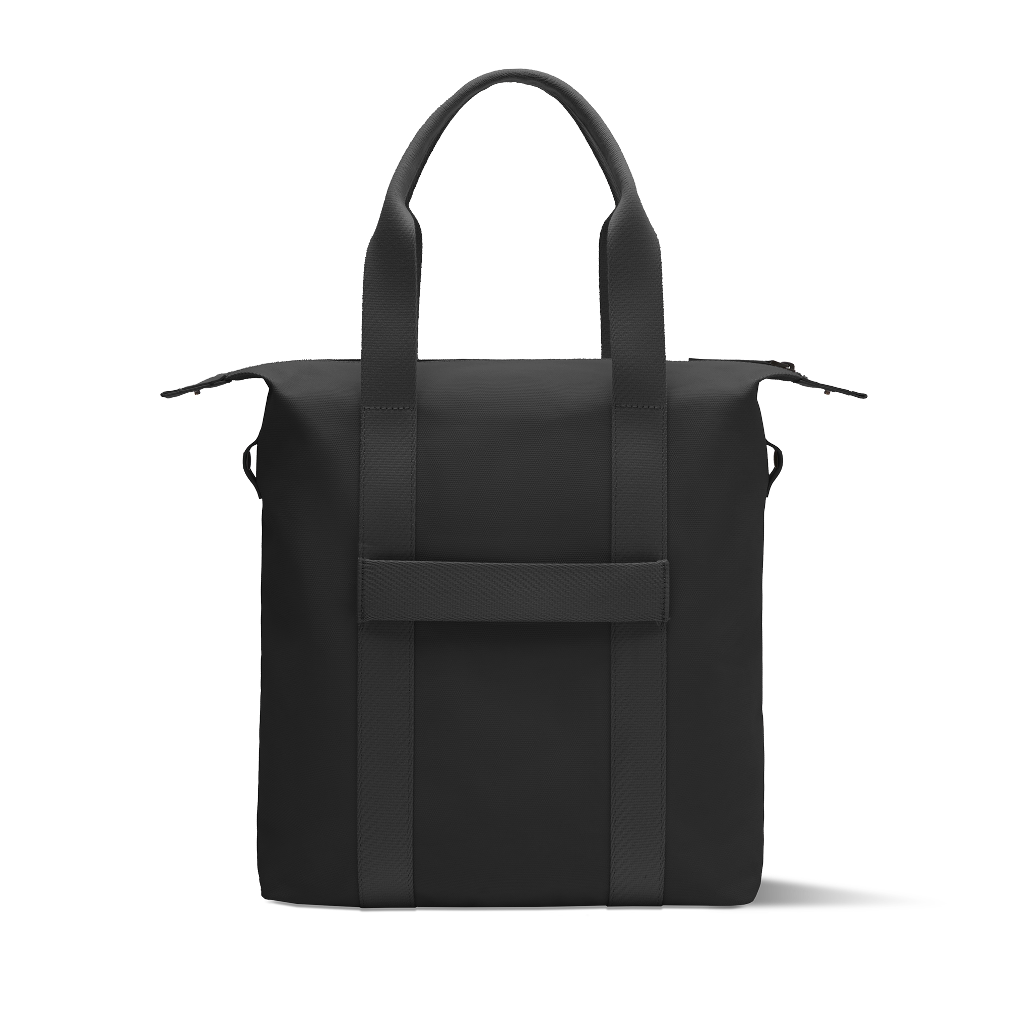 horizn-studios-sofo-vertical-tote-shopper-all-black-recyceltes-waxed-canvas image 3