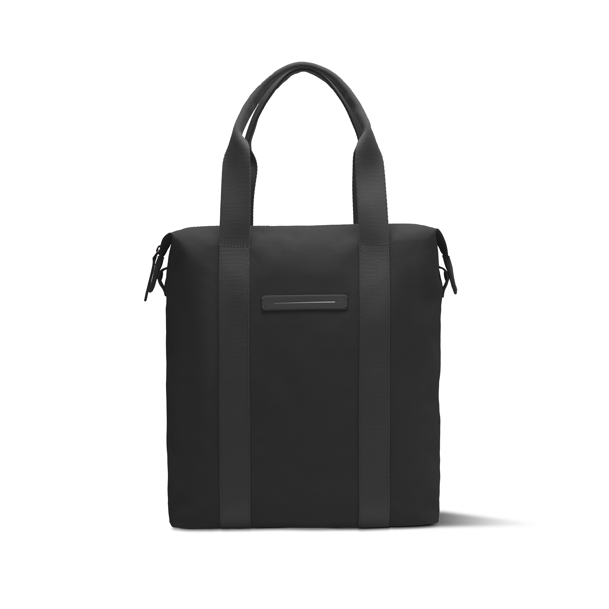 horizn-studios-sofo-vertical-tote-shopper-all-black-recyceltes-waxed-canvas image 1