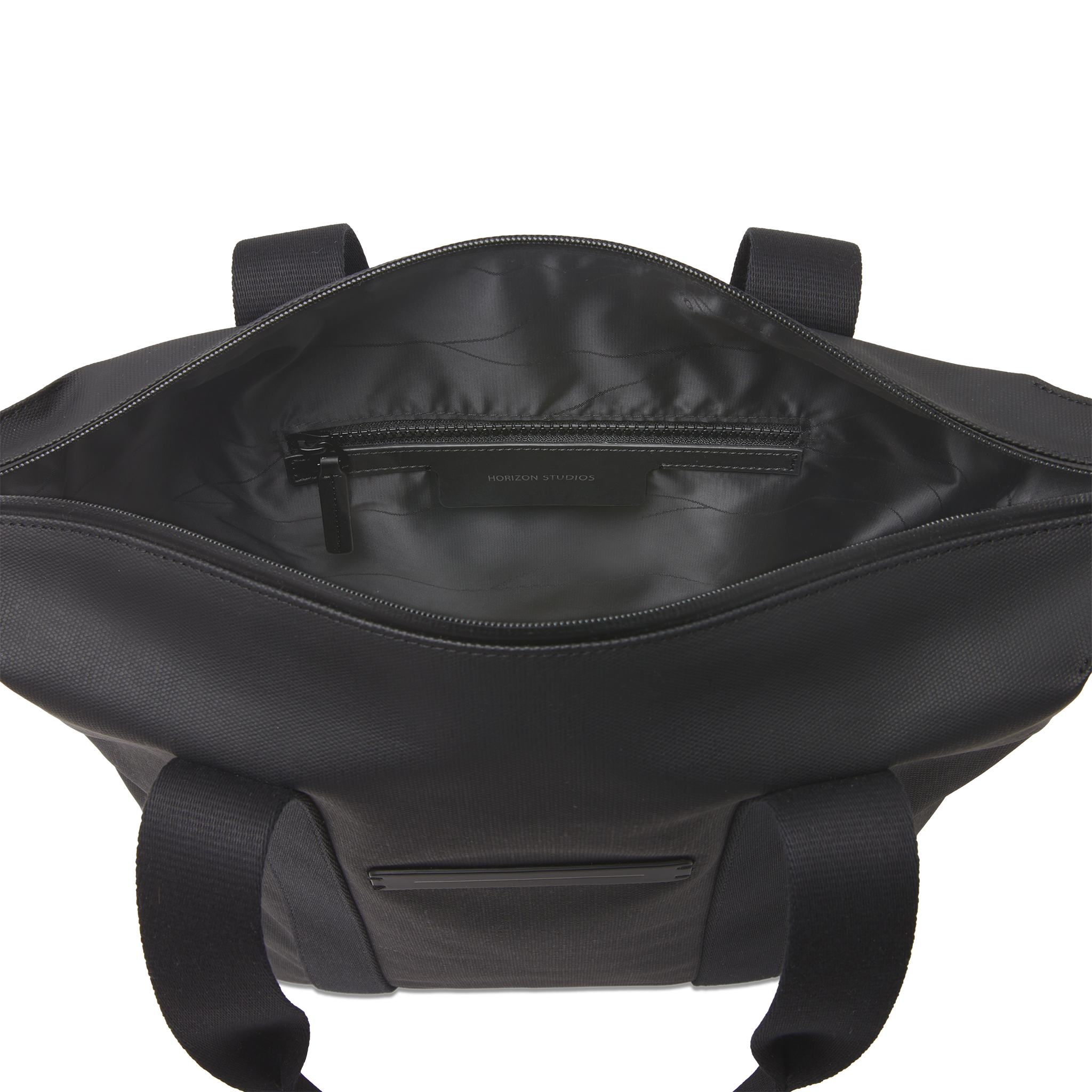 horizn-studios-sofo-vertical-tote-shopper-all-black-recyceltes-waxed-canvas image 6