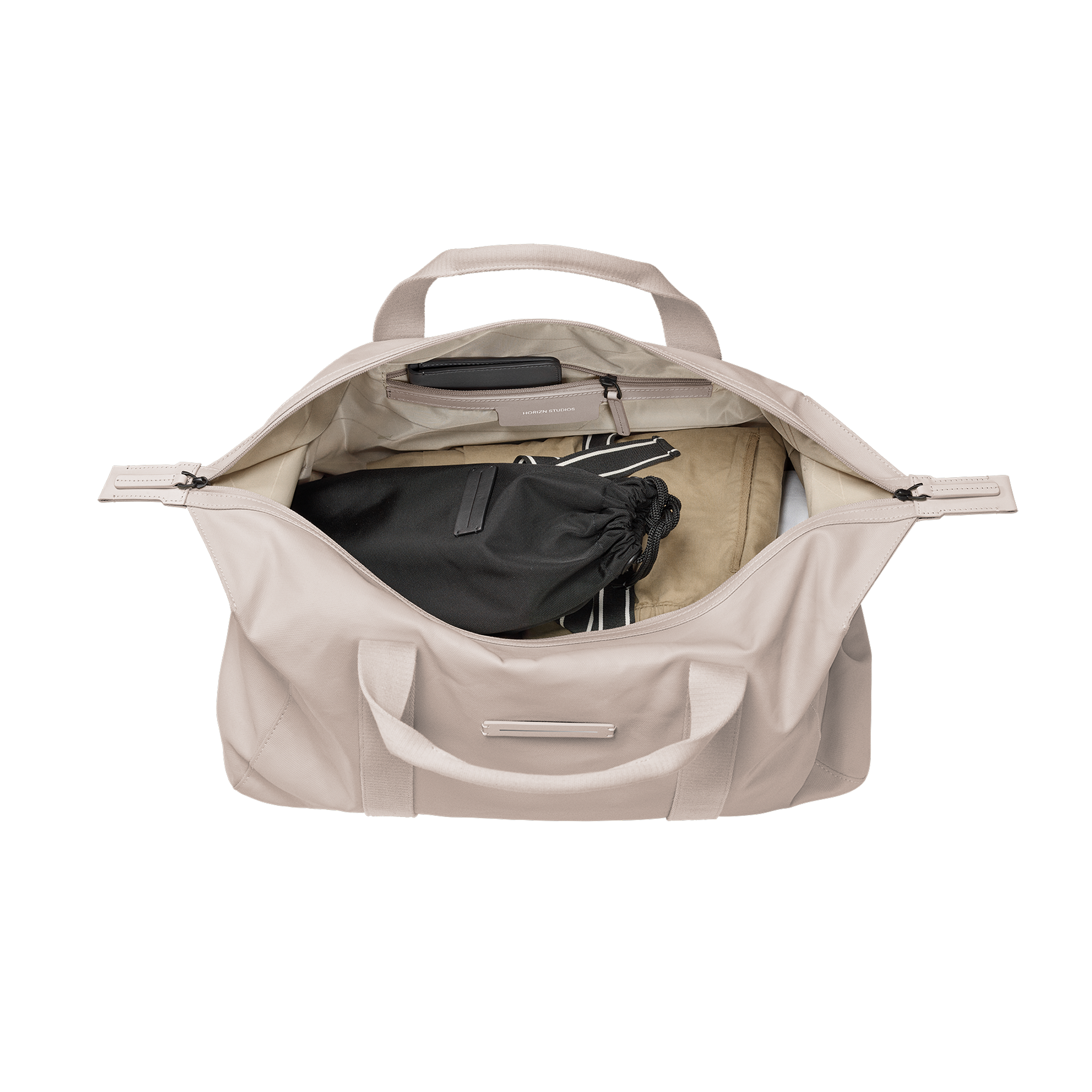 horizn-studios-sofo-weekender-m-sand-grey-gewachstes-canvas-reisetasche image 3