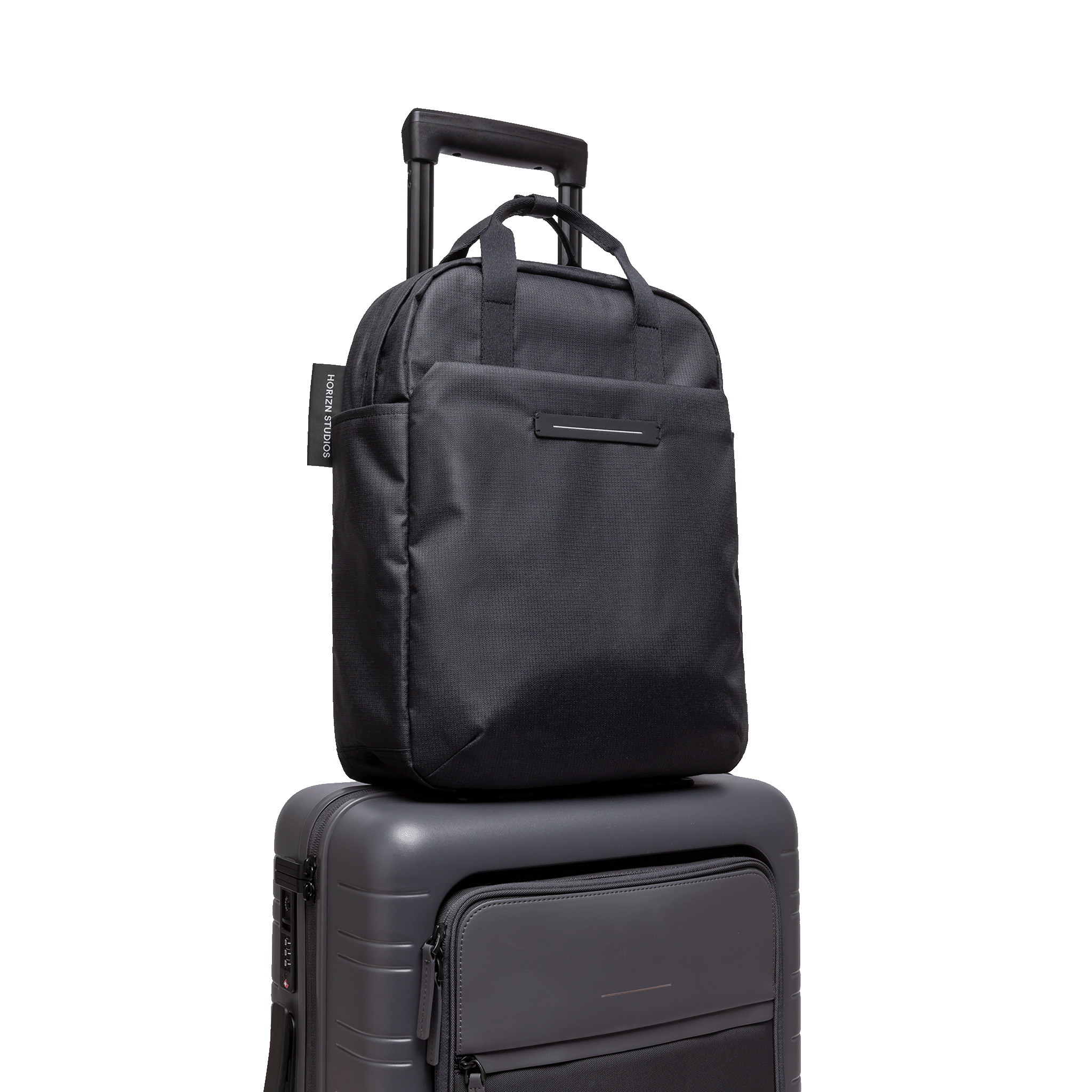 horizn-studios-shibuya-totepack-all-black-rpet-ripstop-tote-rucksack-gr-e-m image 7