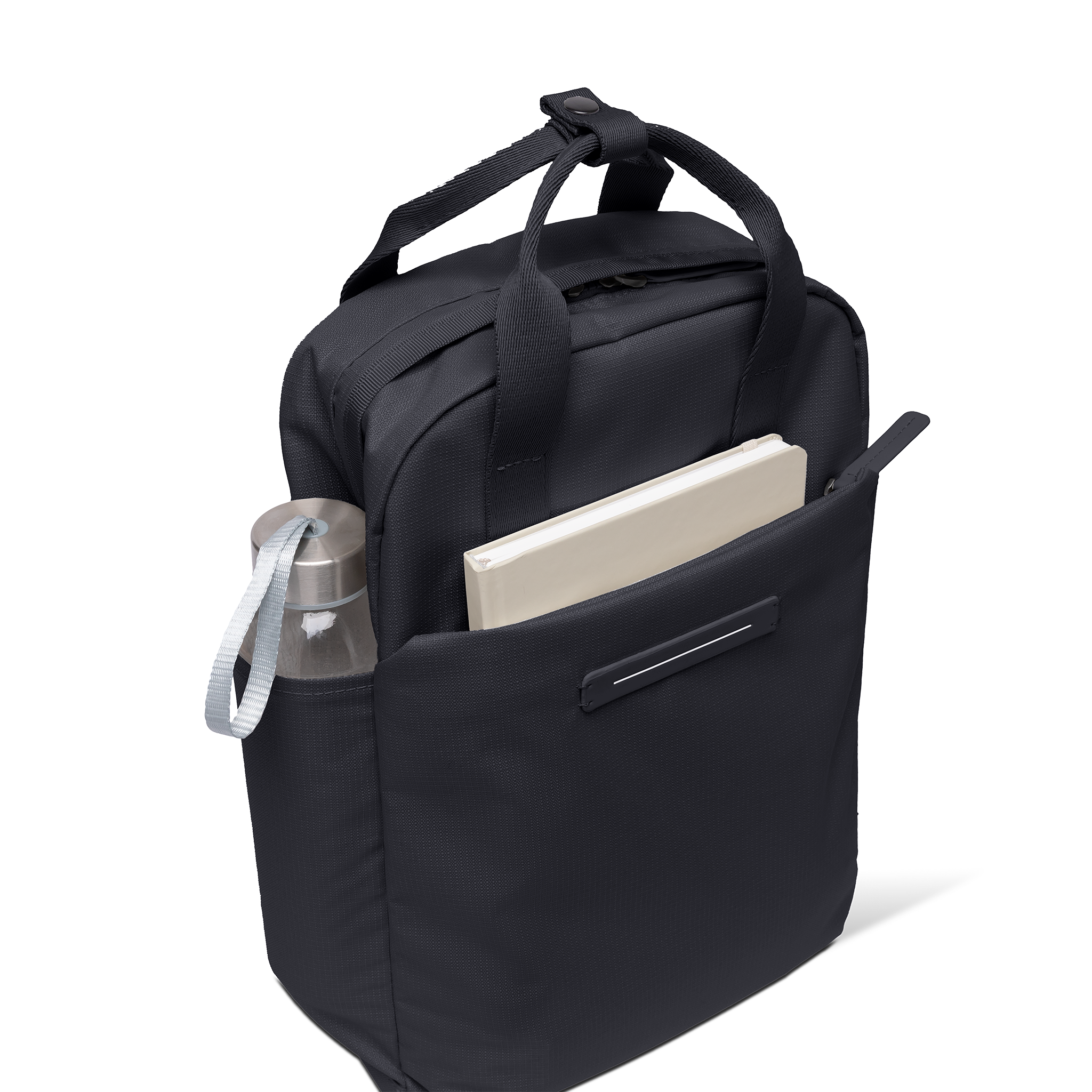 horizn-studios-shibuya-totepack-s-all-black-2-in-1-rucksack-tote-aus-rpet-ripsto image 5