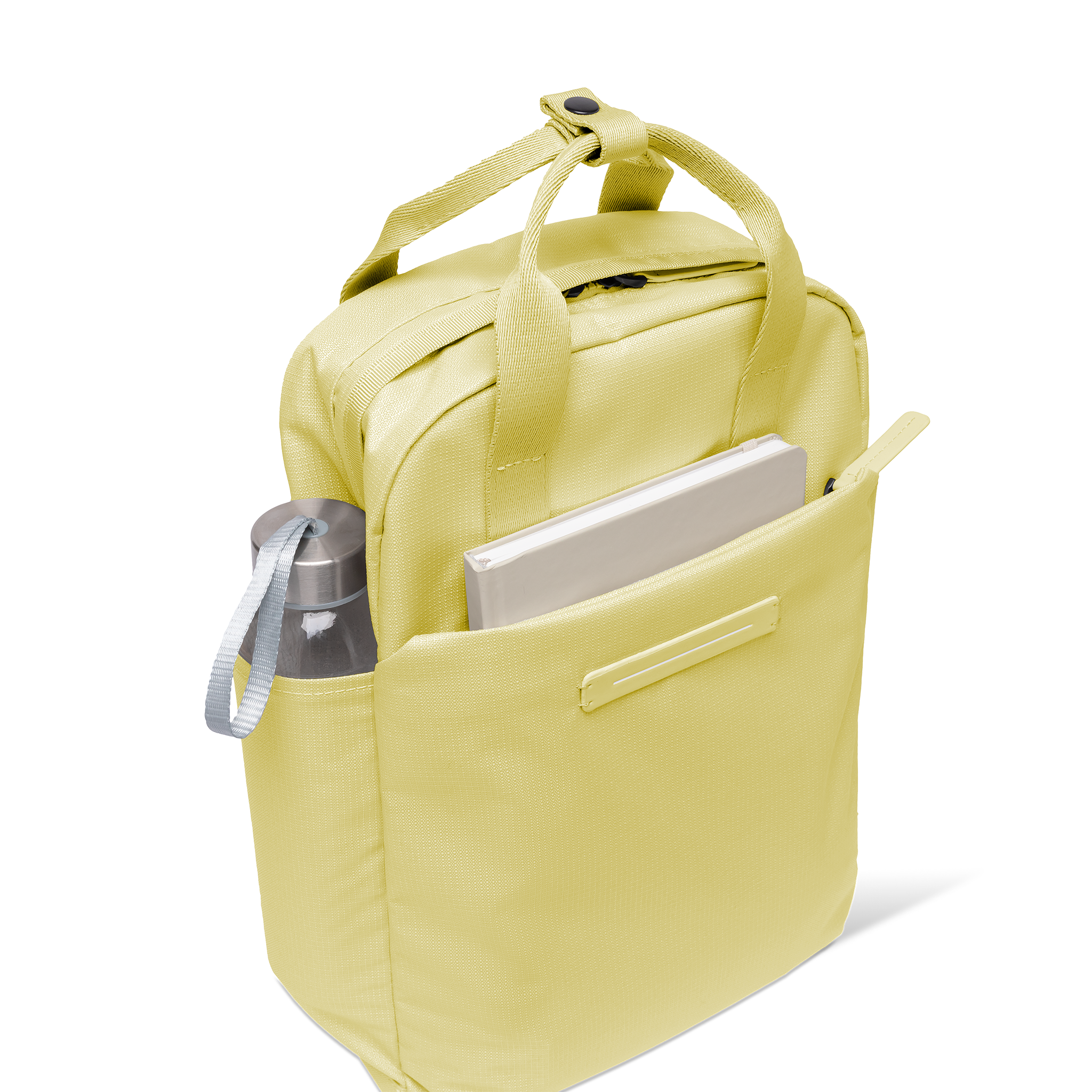 horizn-studios-shibuya-totepack-s-2-in-1-tote-rucksack-aus-rpet-ripstop-in-lemon image 5